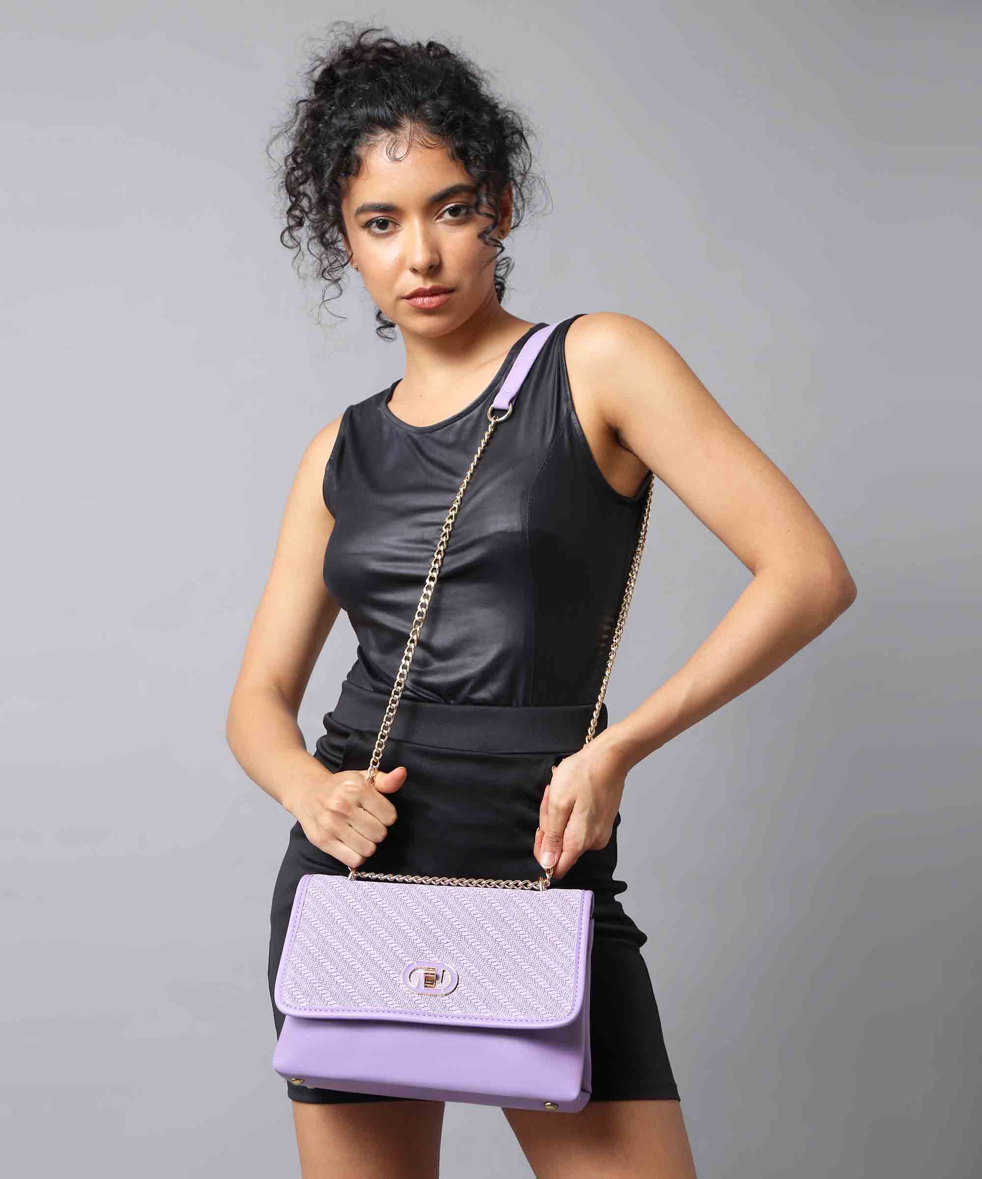 Diana Korr Woven Flap Shoulder Bag