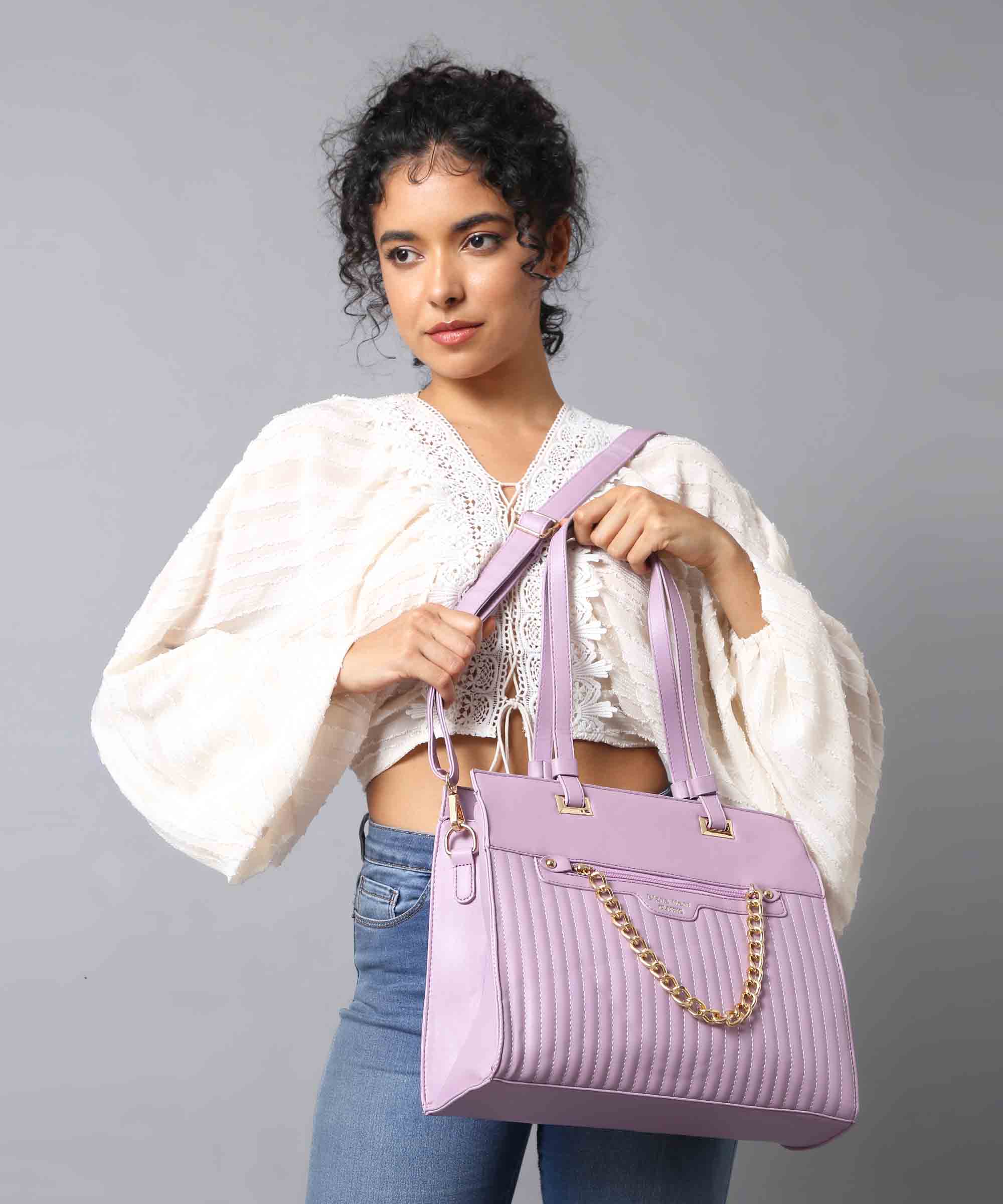 Diana Korr Quilted Chain Tote Bag