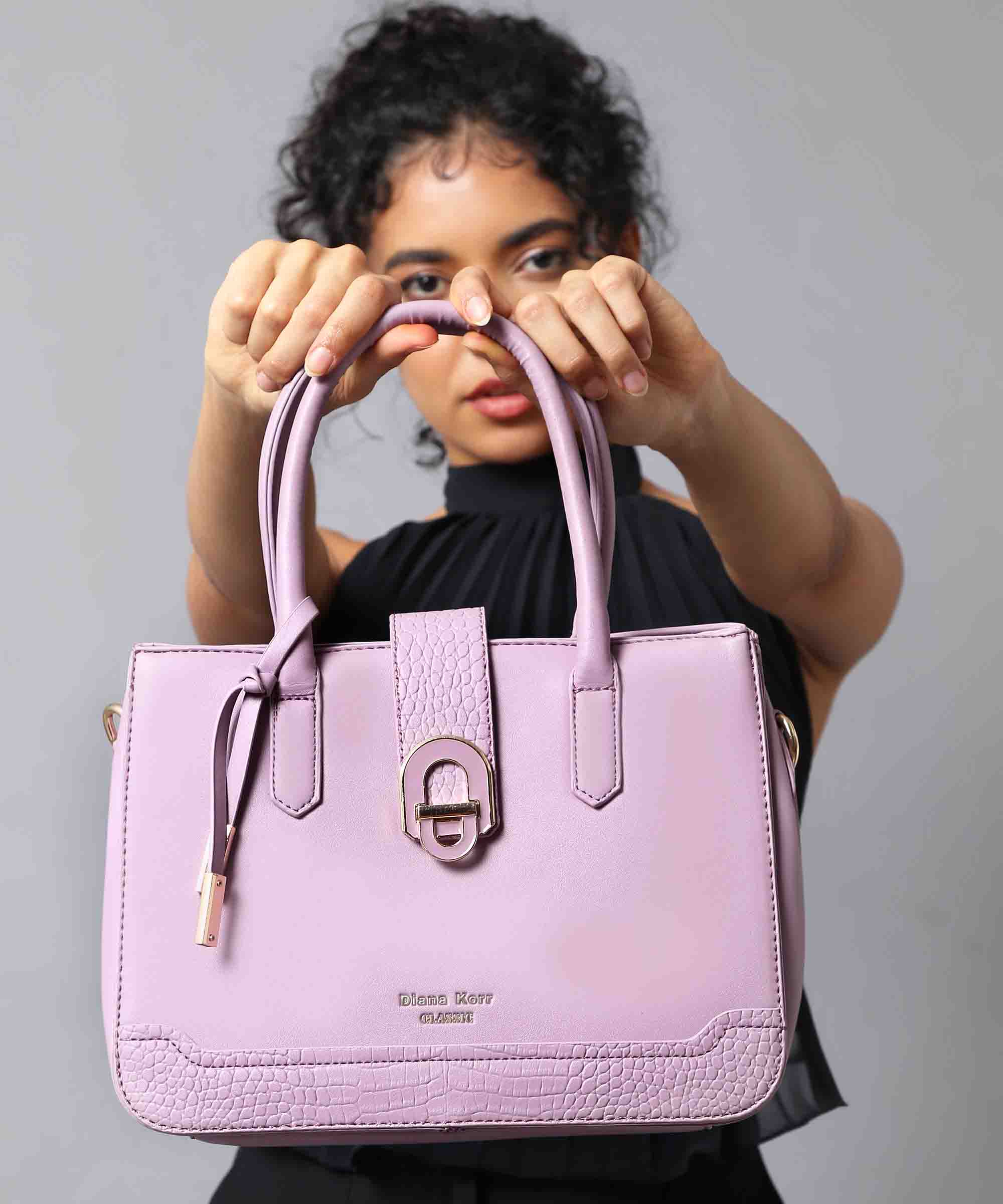 Diana Korr Croc-Embossed Satchel Bag