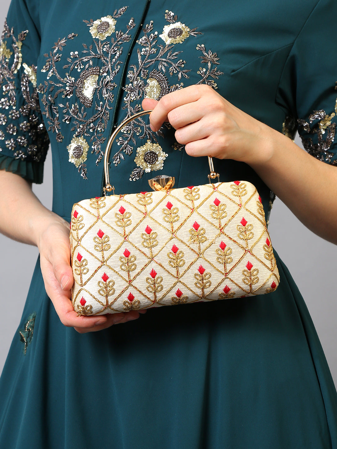 Filauri EleganceEmbrace Floral Clutch