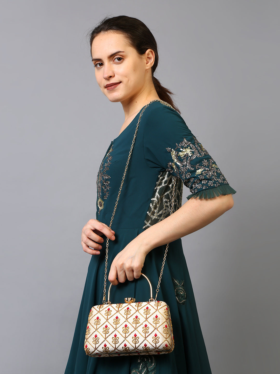 Filauri EleganceEmbrace Floral Clutch