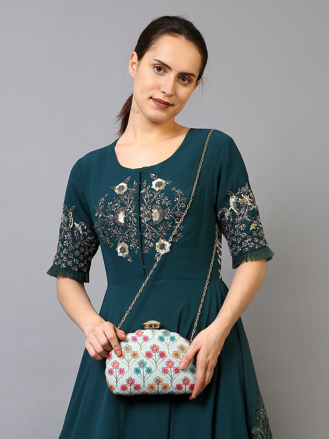 Filauri Floral Structured Sling Bag