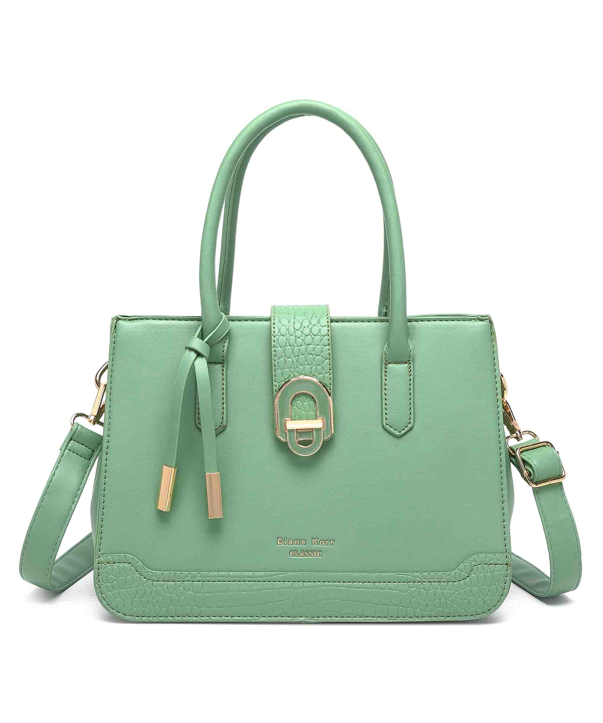 Diana Korr Croc-Embossed Satchel Bag