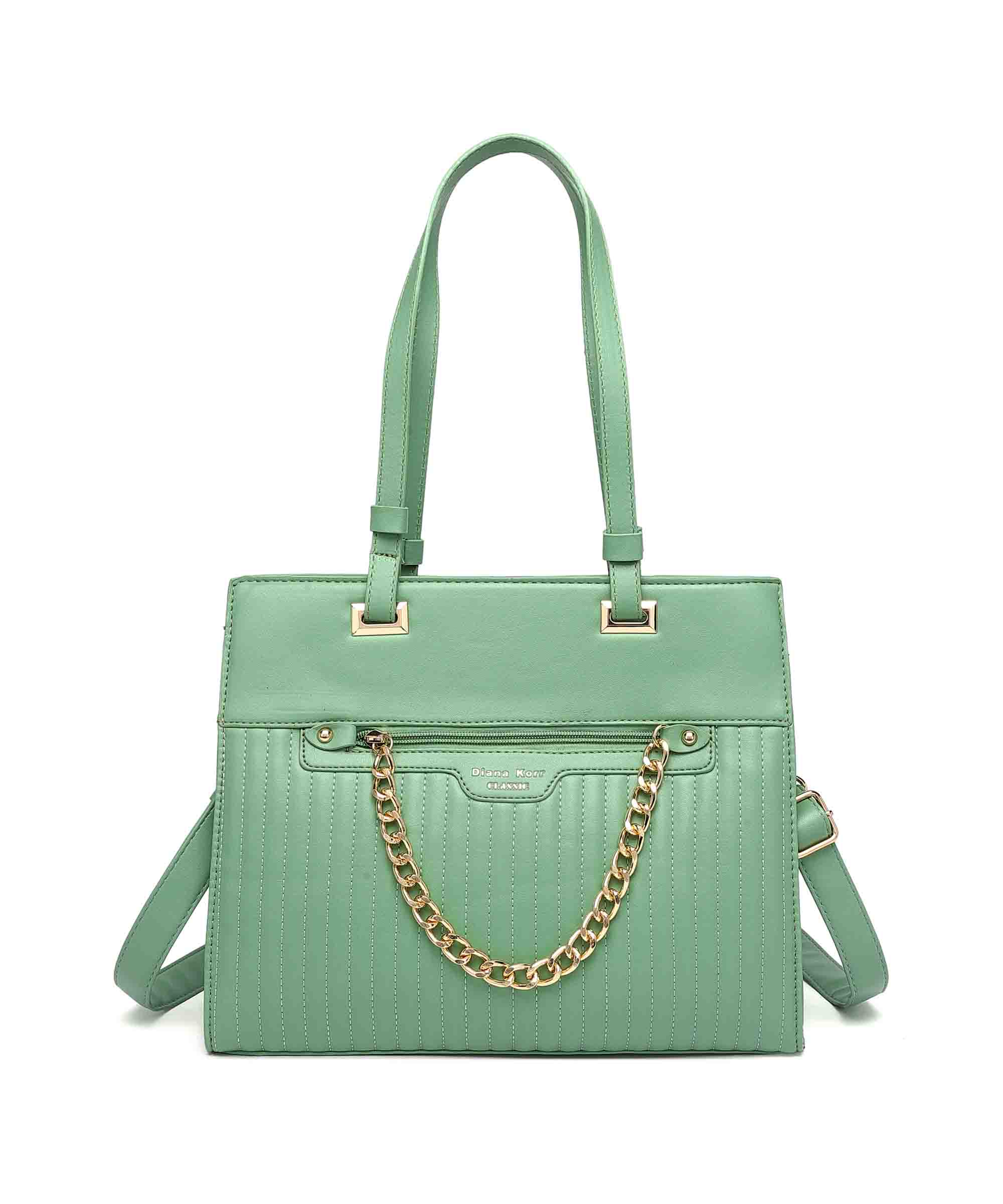 Diana Korr Quilted Chain Tote Bag
