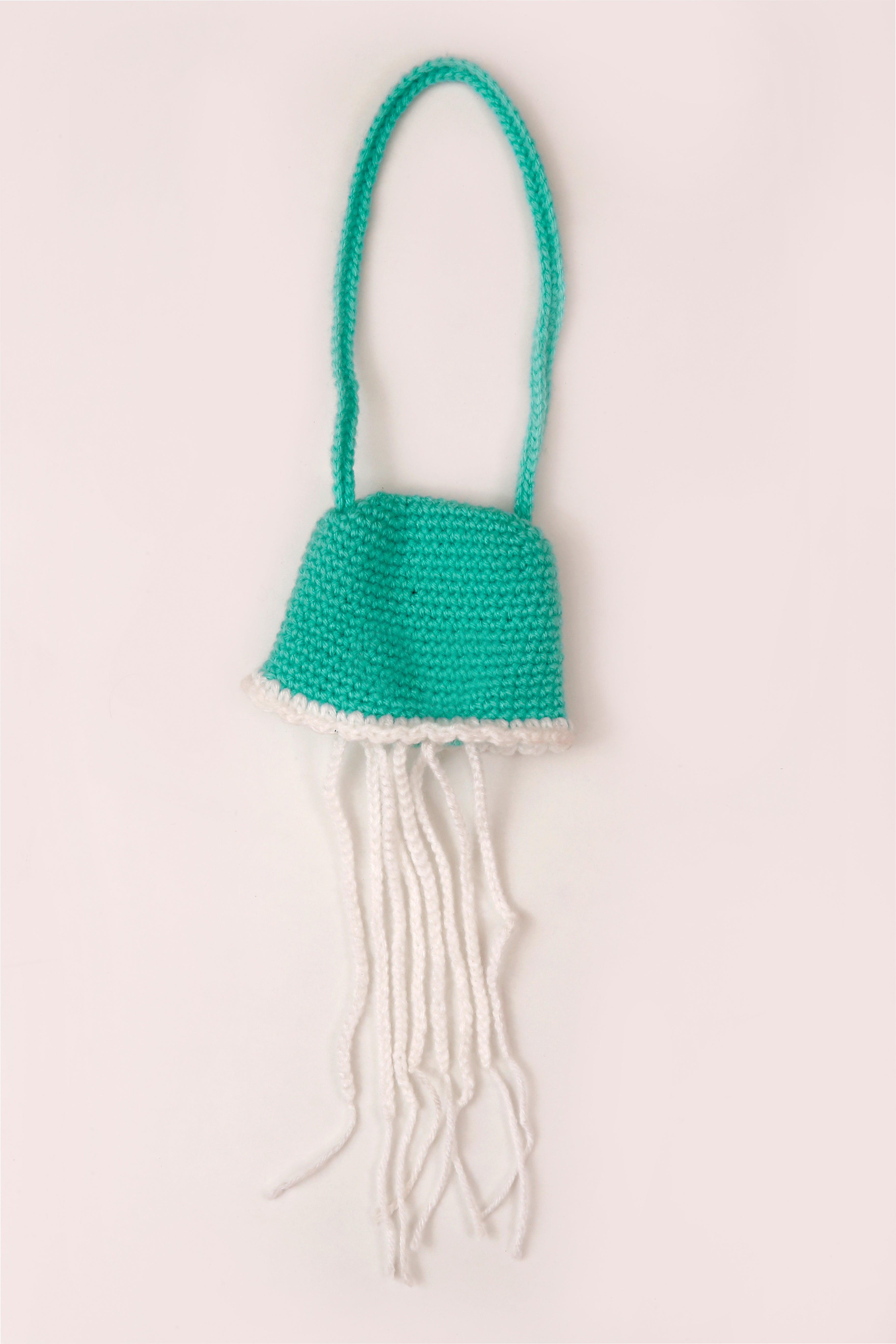 Handcrafted Crochet Jellyfish-Inspired Mini Air Pods Bag