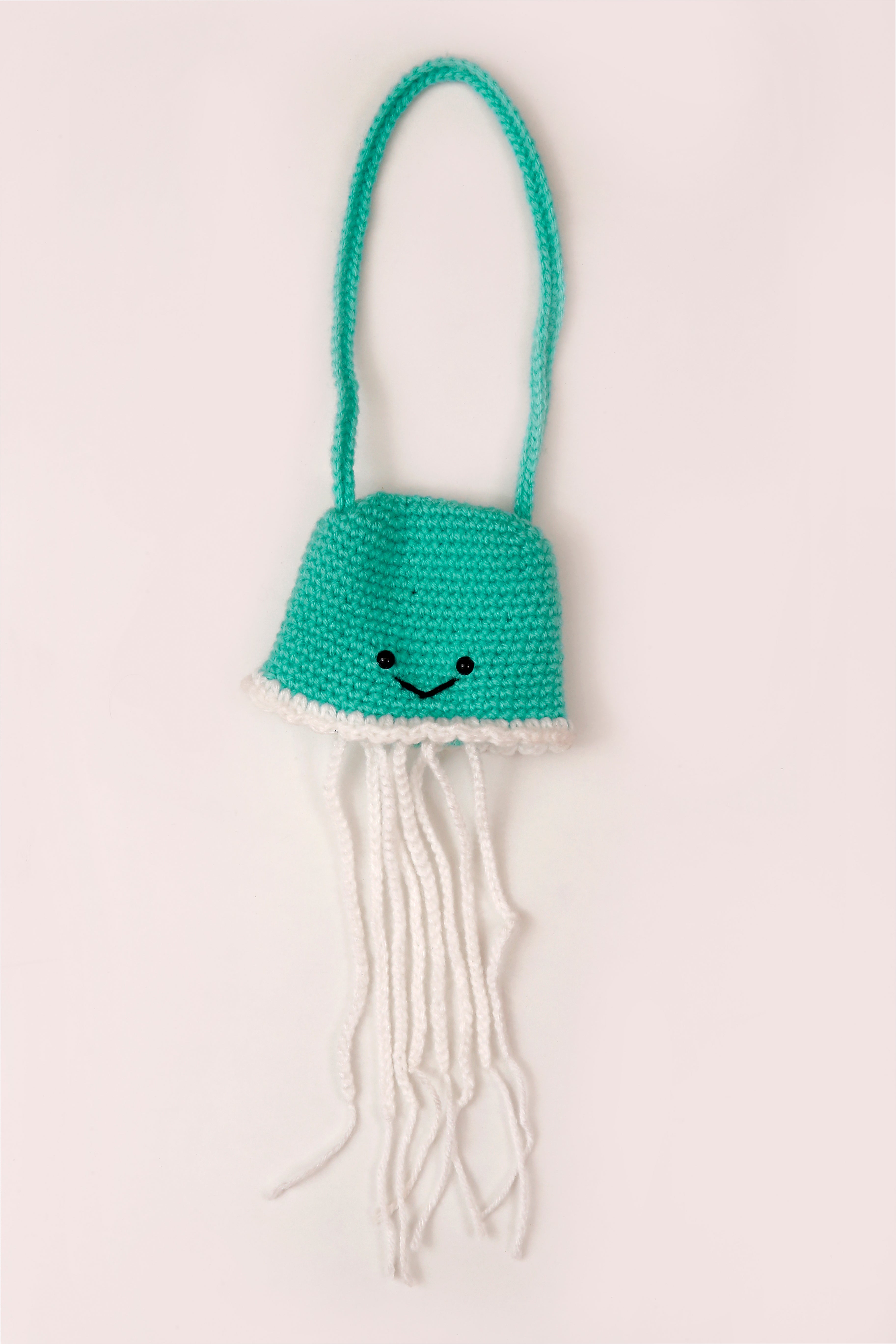 Handcrafted Crochet Jellyfish-Inspired Mini Air Pods Bag