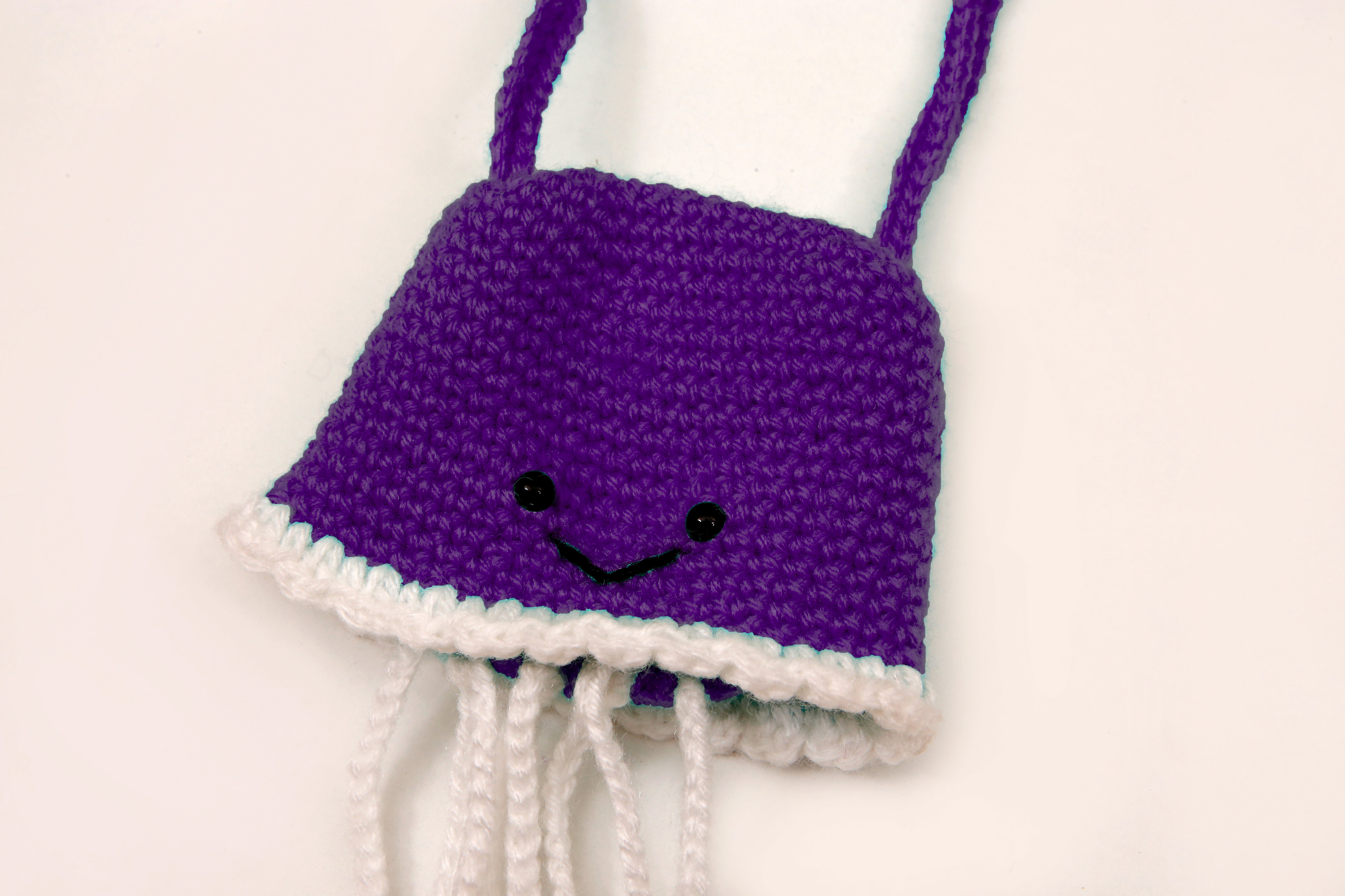 Handcrafted Crochet Jellyfish-Inspired Mini Air Pods Bag