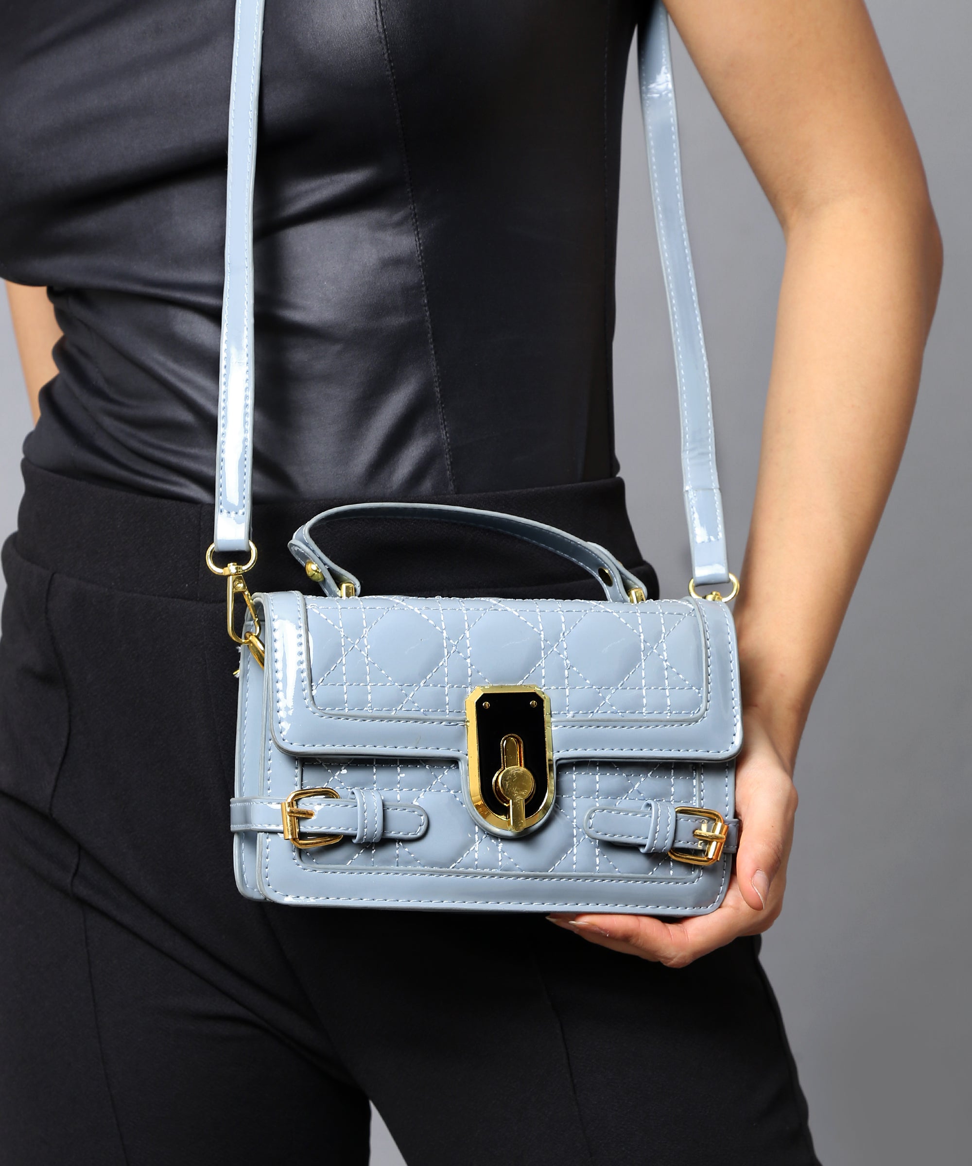 Filauri Quilted Buckle Handbag