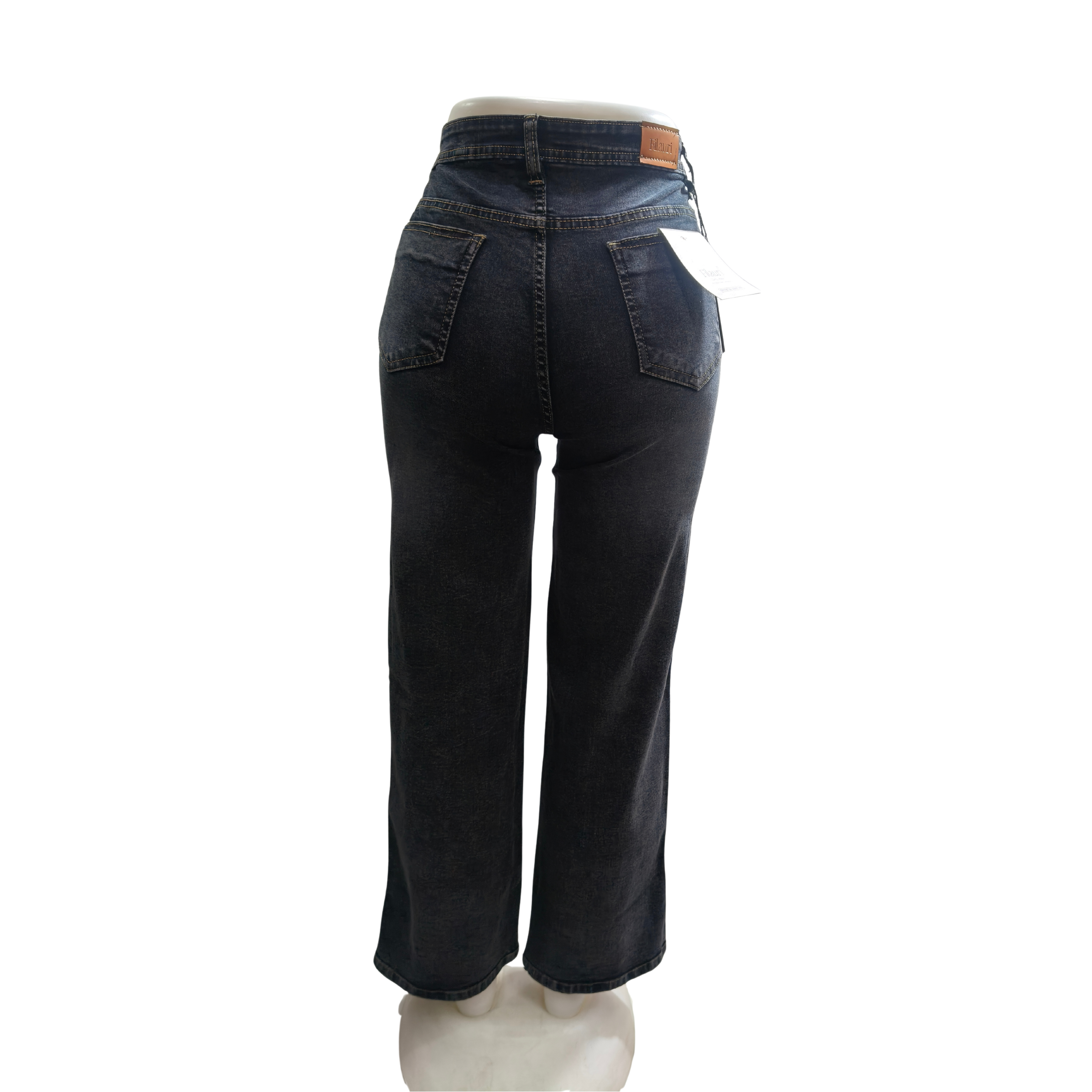 Filauri Women's Dark Wash High Rise Straight Fit Jeans