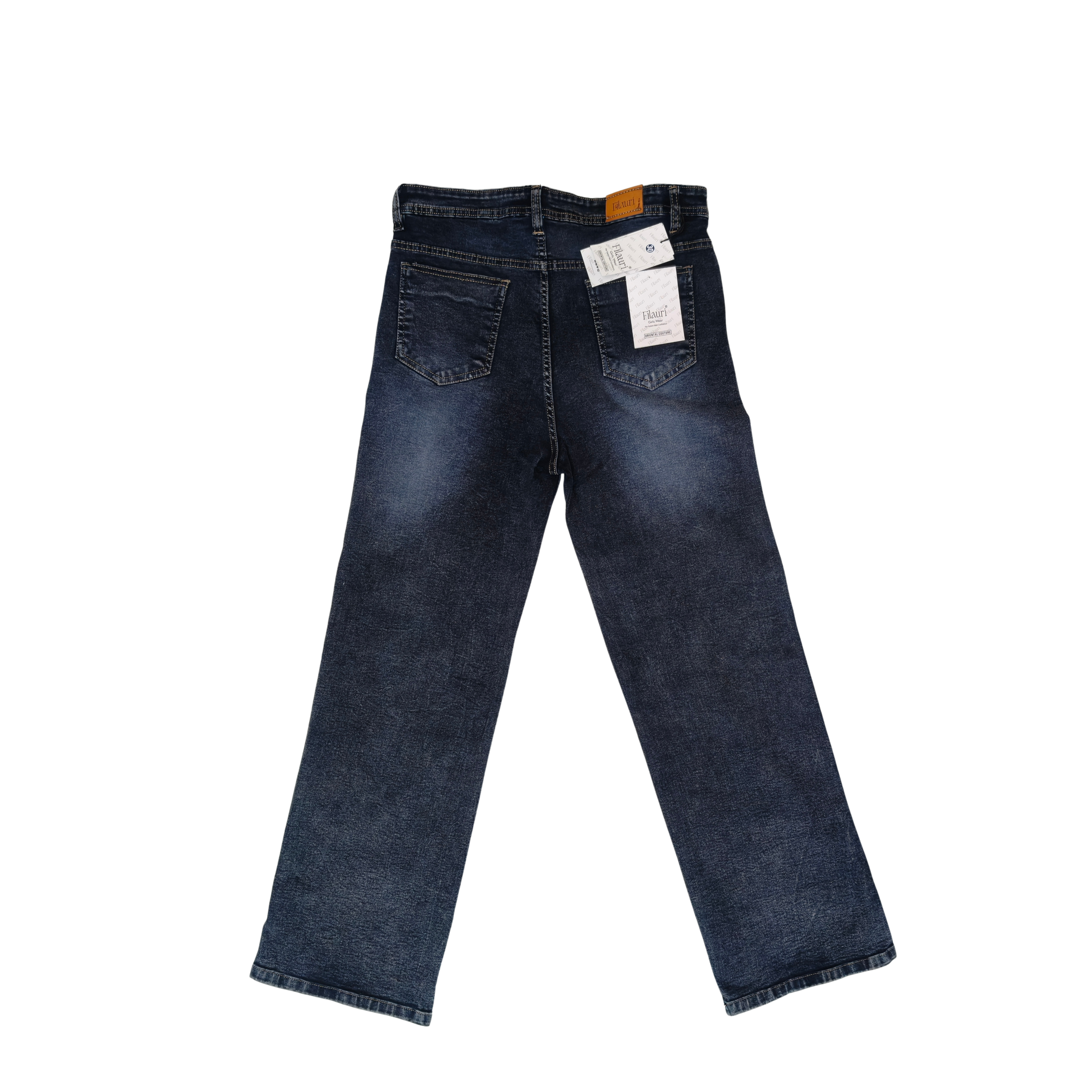 Filauri Women's Dark Wash High Rise Straight Fit Jeans