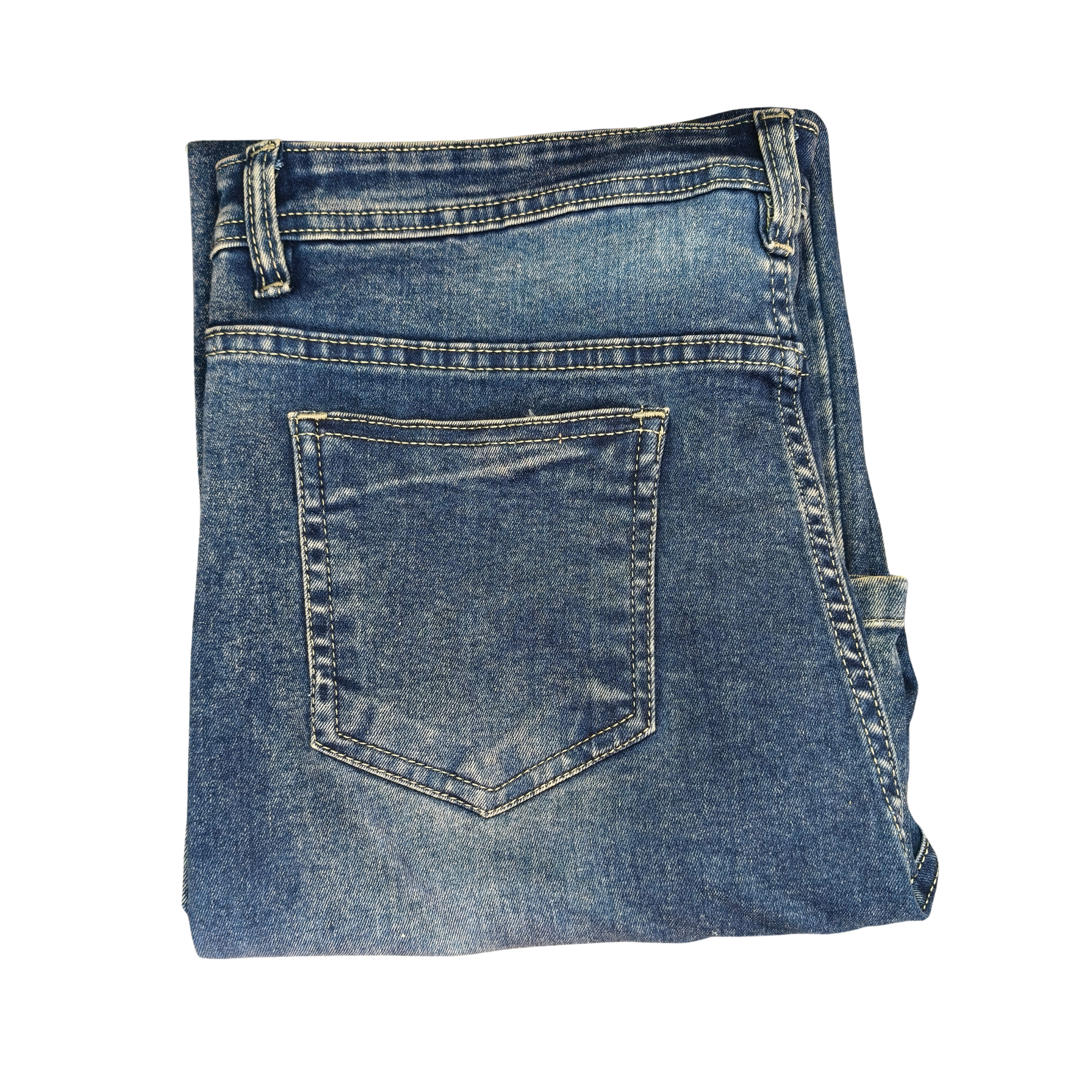Filauri Women's Medium Blue High Rise Straight Fit Stretchable Jeans