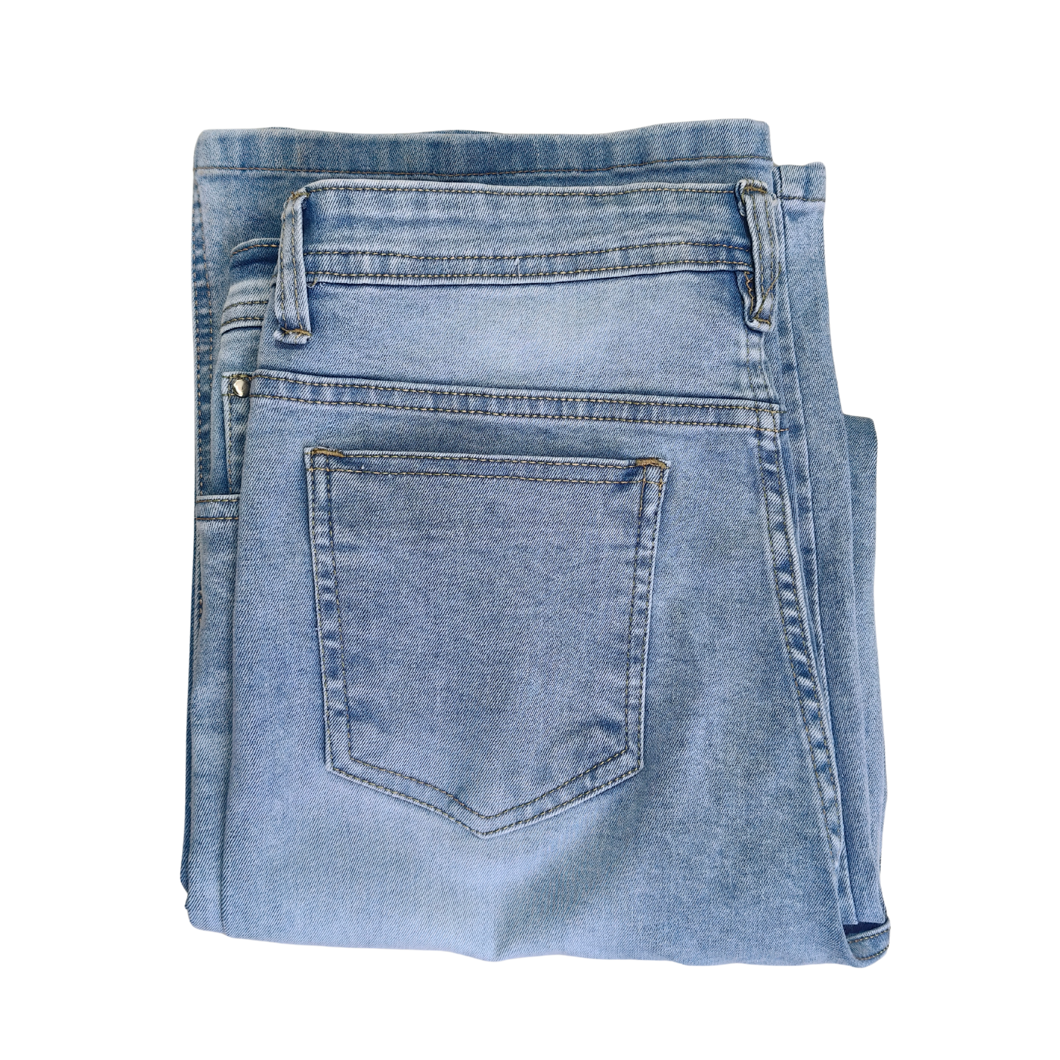 Filauri Women's High Rise Stretchable Wide Leg Jeans | Light Blue Wash