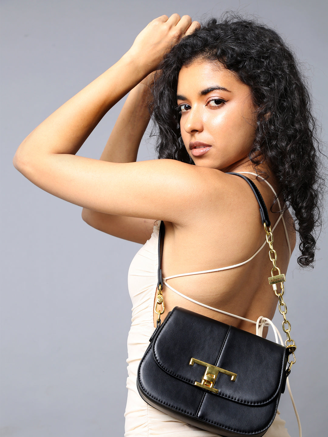Filauri Luxe Gold Accented Sling Bag