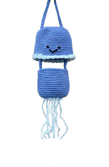 Handcrafted Crochet Jellyfish-Inspired Mini Air Pods Bag