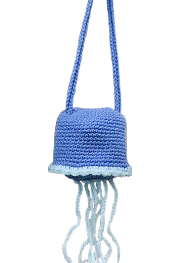 Handcrafted Crochet Jellyfish-Inspired Mini Air Pods Bag