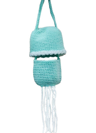 Handcrafted Crochet Jellyfish-Inspired Mini Air Pods Bag