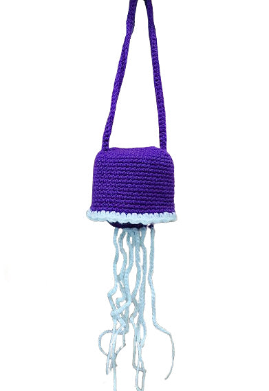 Handcrafted Crochet Jellyfish-Inspired Mini Air Pods Bag
