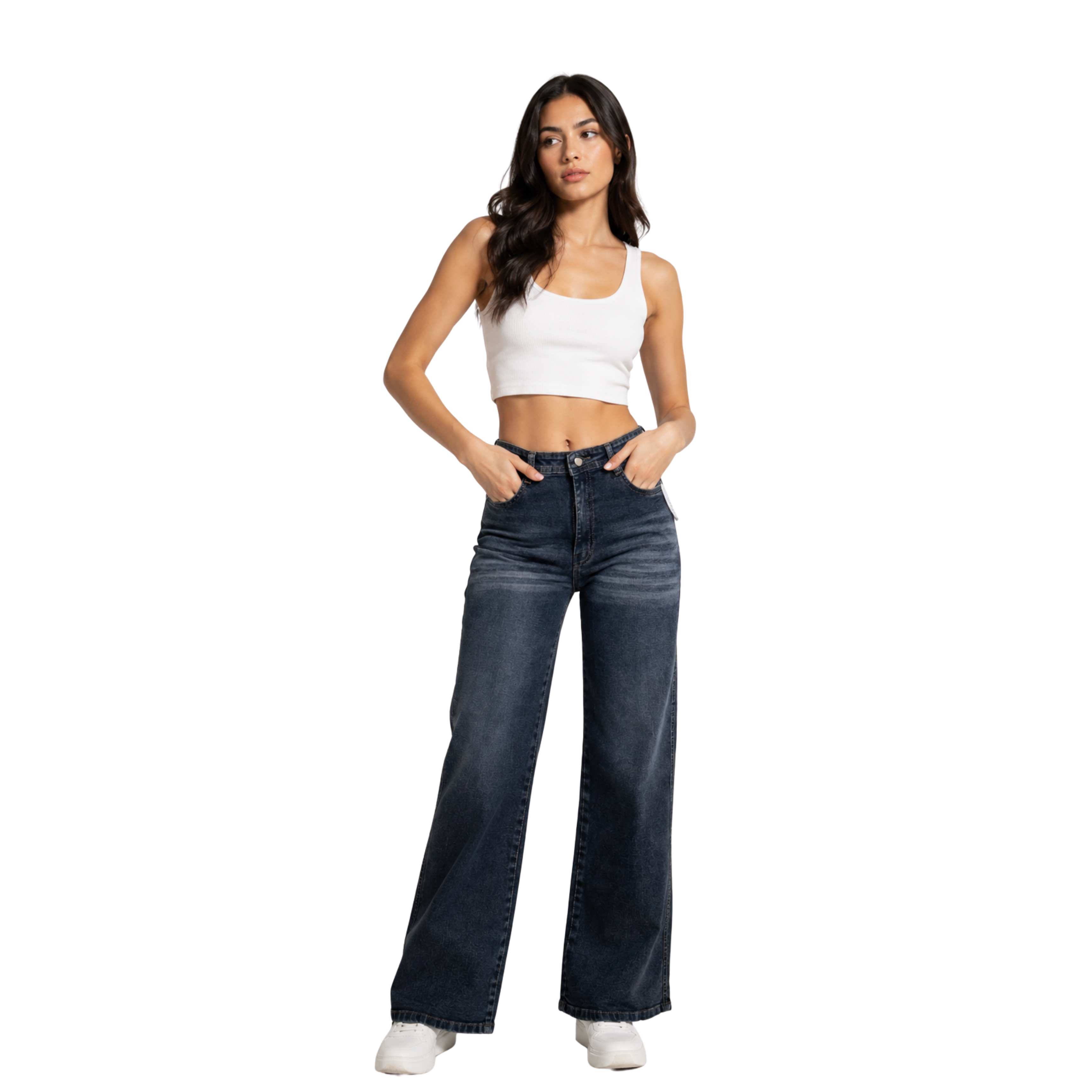 Filauri Women's Dark Wash High Rise Straight Fit Jeans