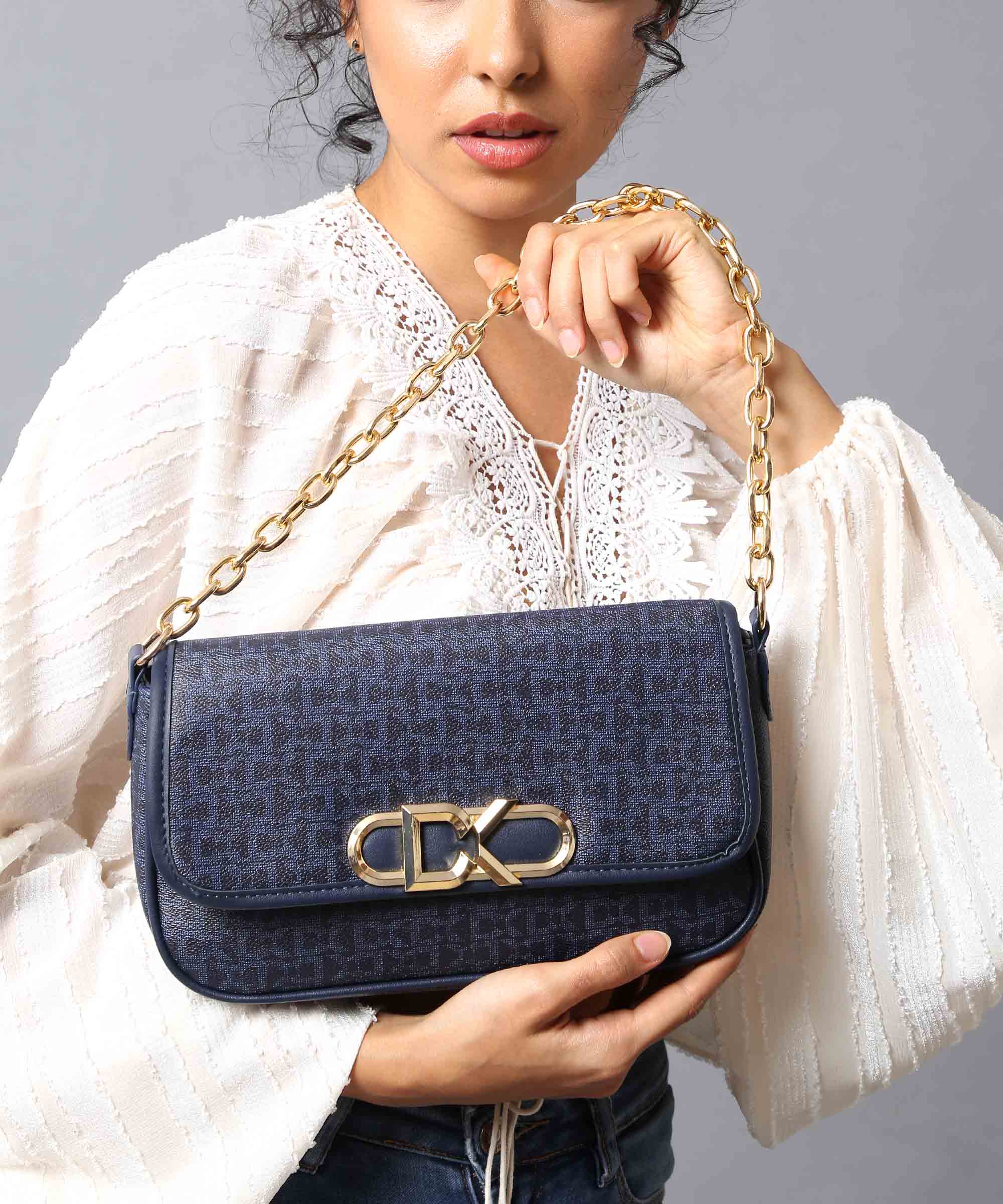 Diana Korr Monogram Convertible Sling and Shoulder Bag