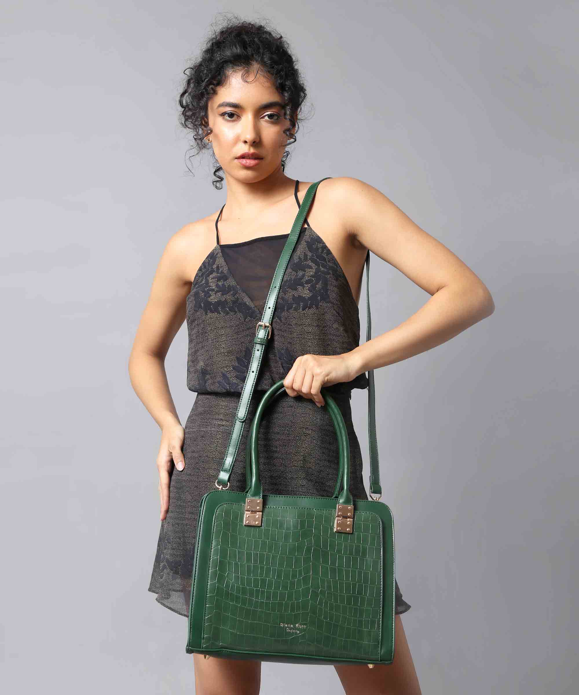 Diana Korr Croc-Embossed Structured Tote Bag