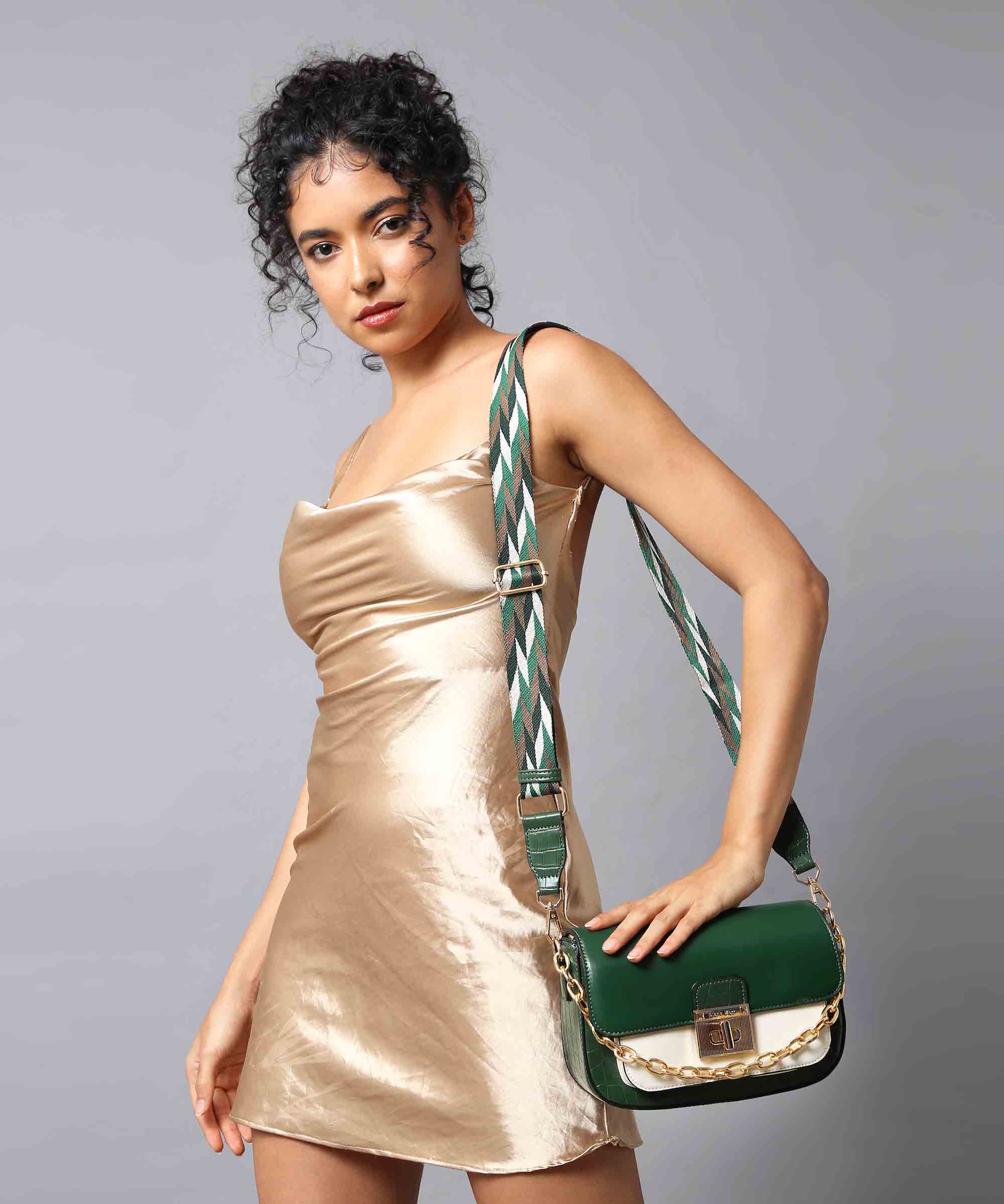 Diana Korr Chain Strap Convertible Shoulder and Sling Bag