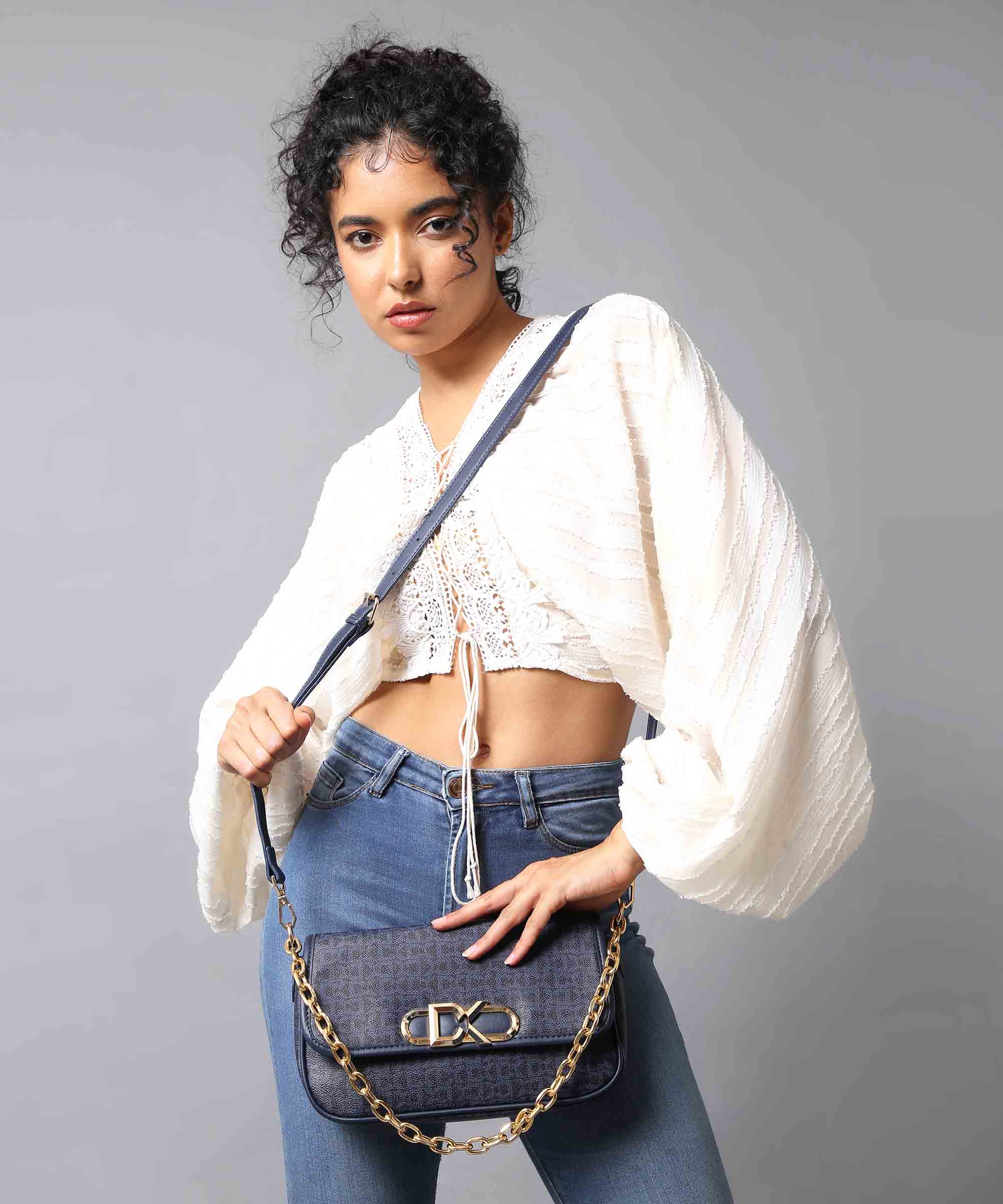Diana Korr Monogram Convertible Sling and Shoulder Bag