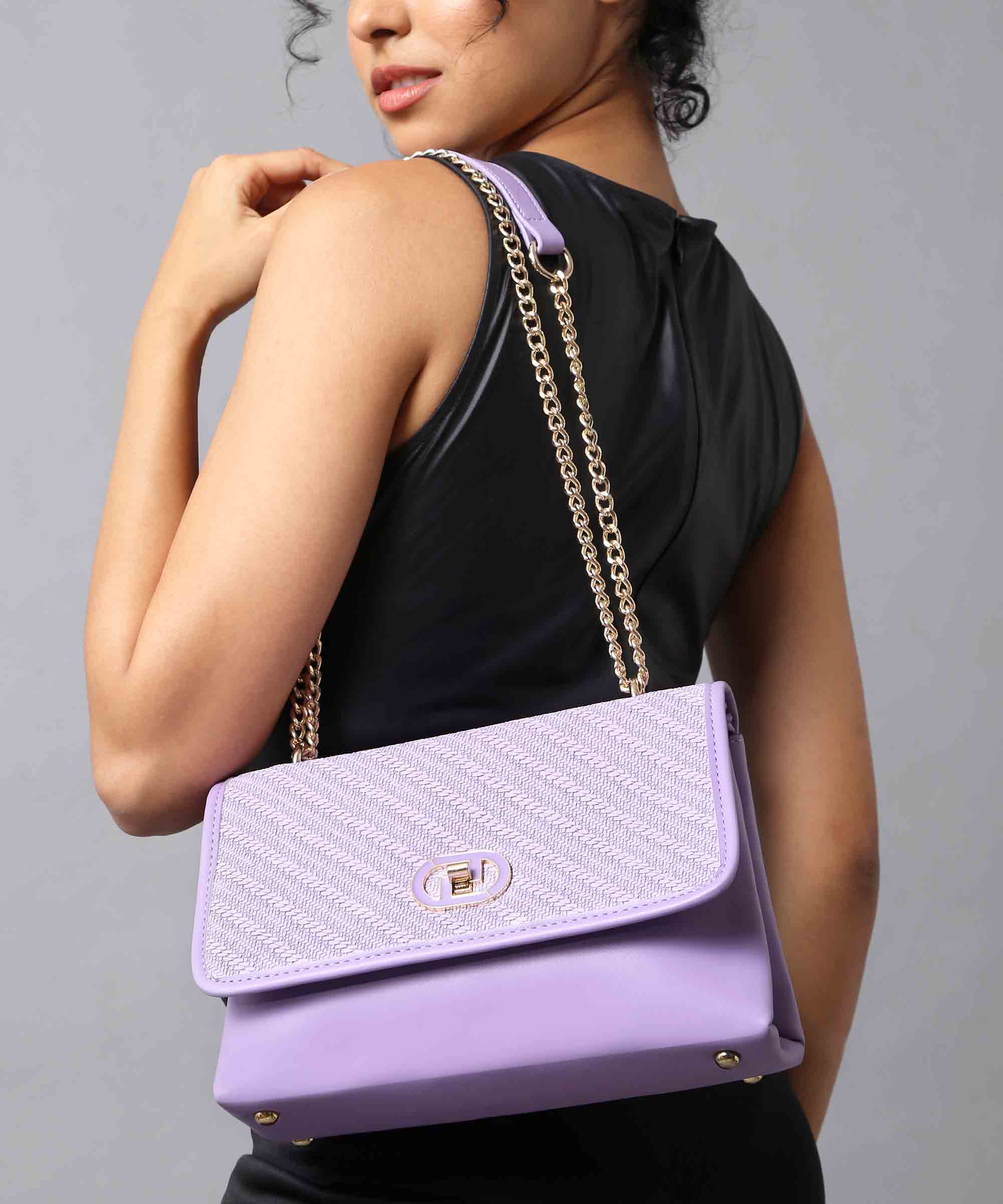 Diana Korr Woven Flap Shoulder Bag