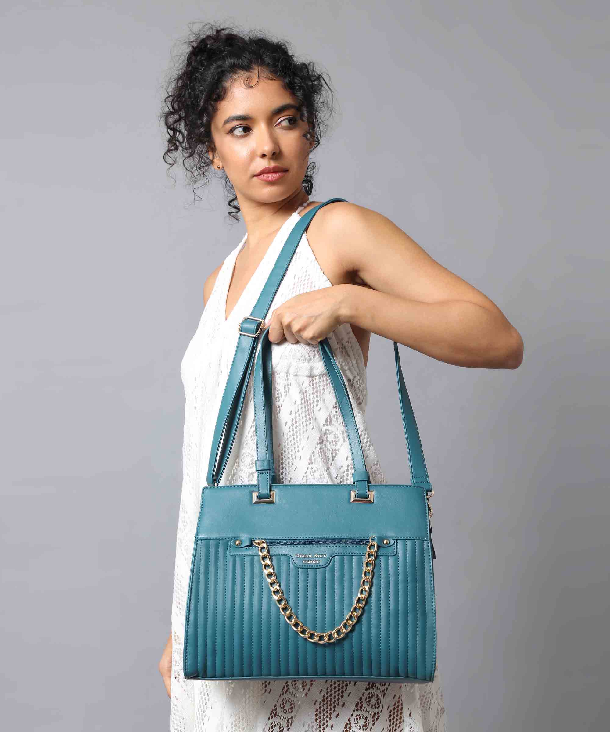Diana Korr Quilted Chain Tote Bag