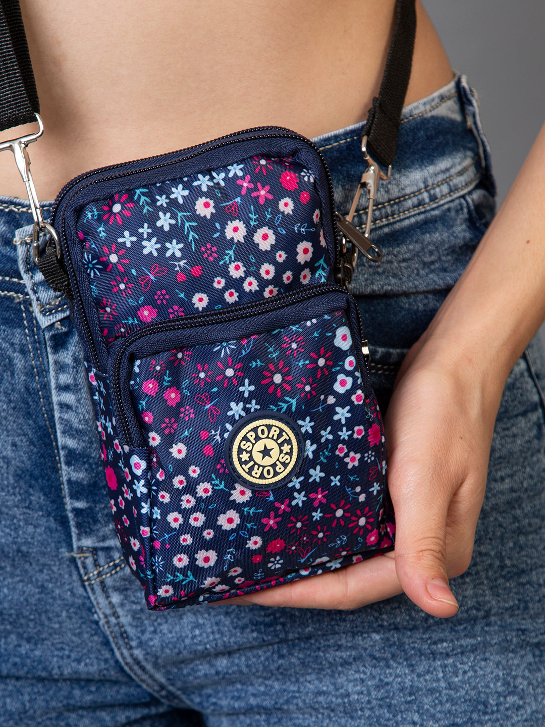 Filauri Floral Charm Crossbody Pouch