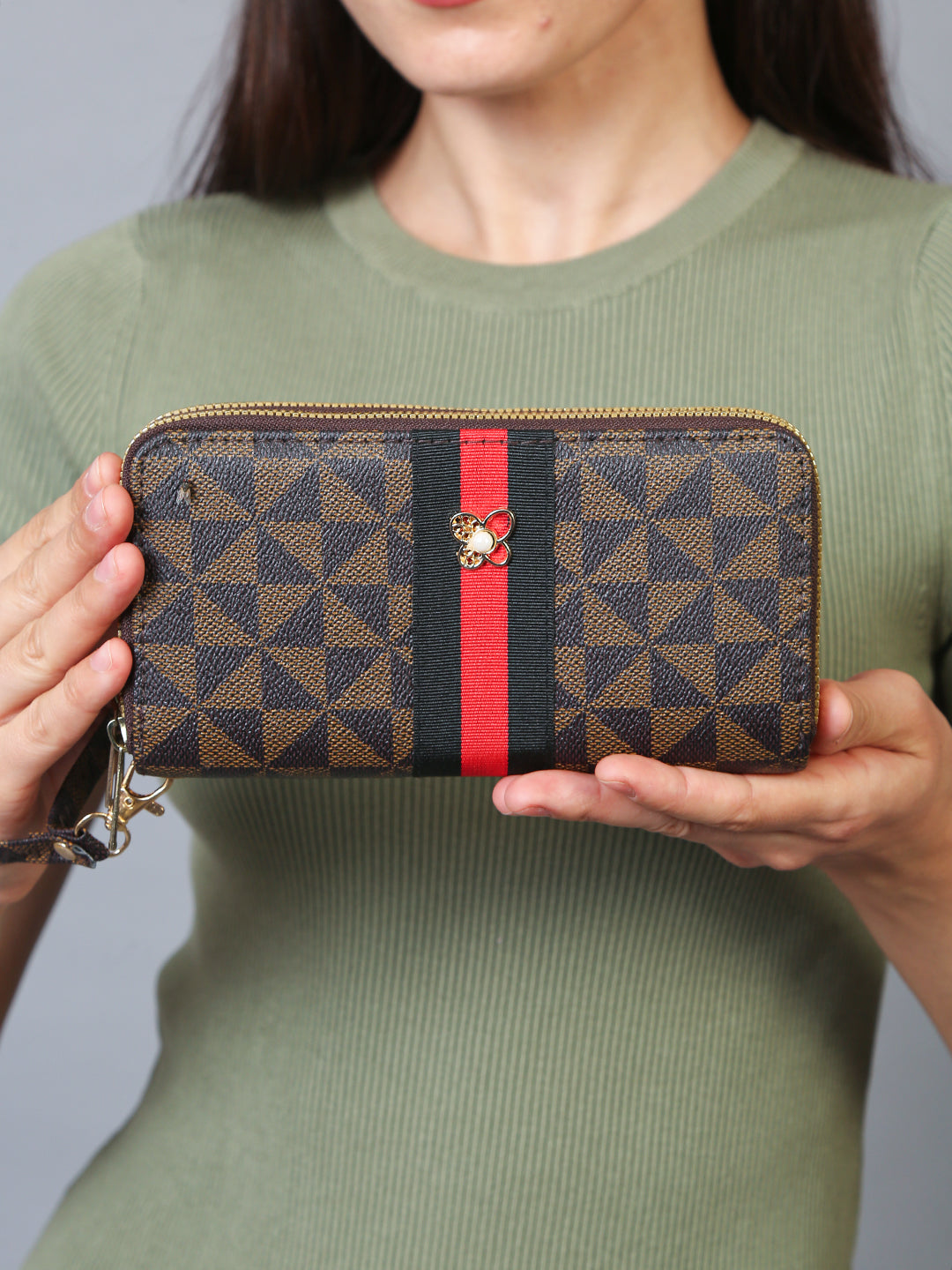 Filauri Elegant Dual-Zip Wallet with Patterned Design