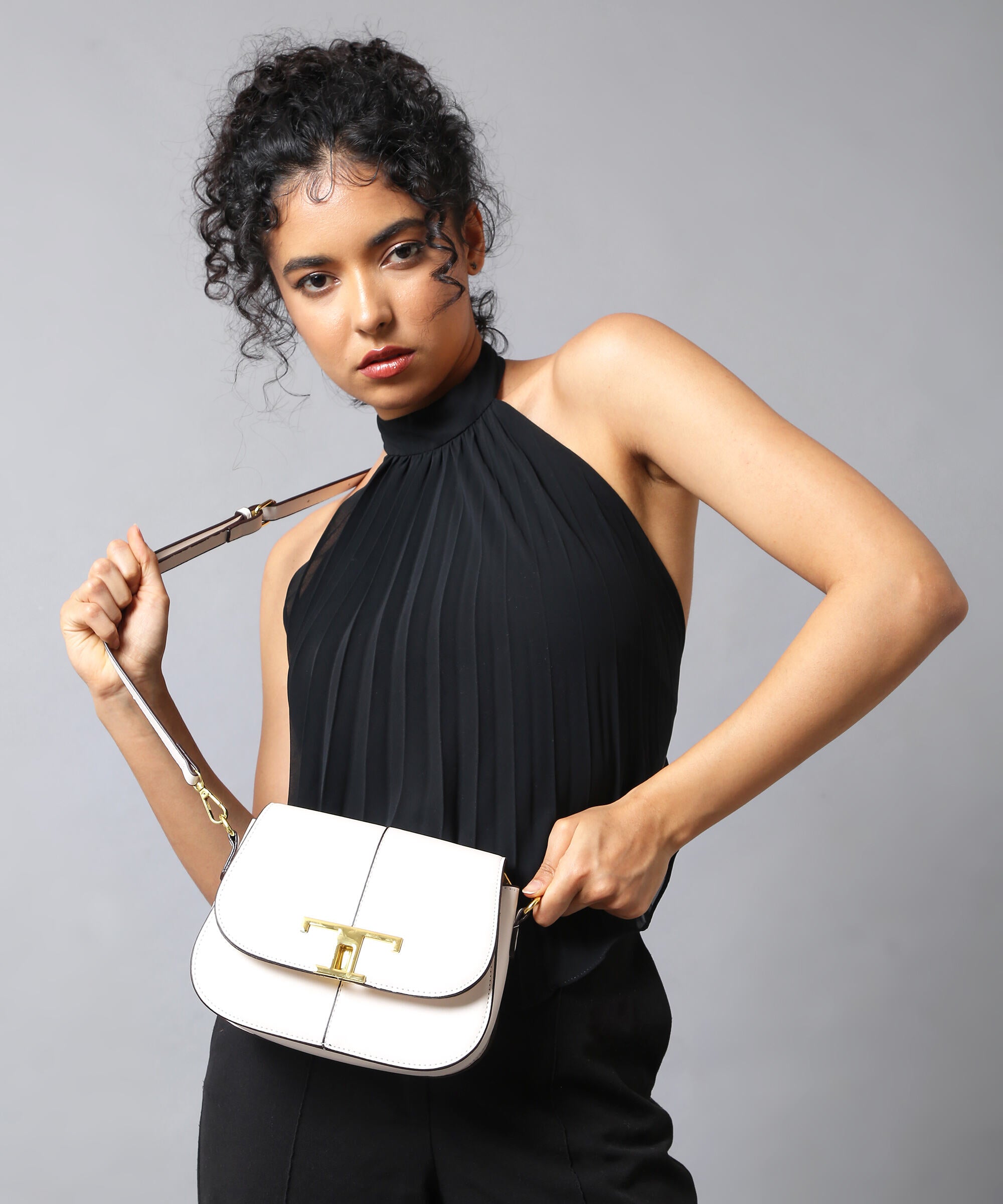Filauri Luxe Gold Accented Sling Bag