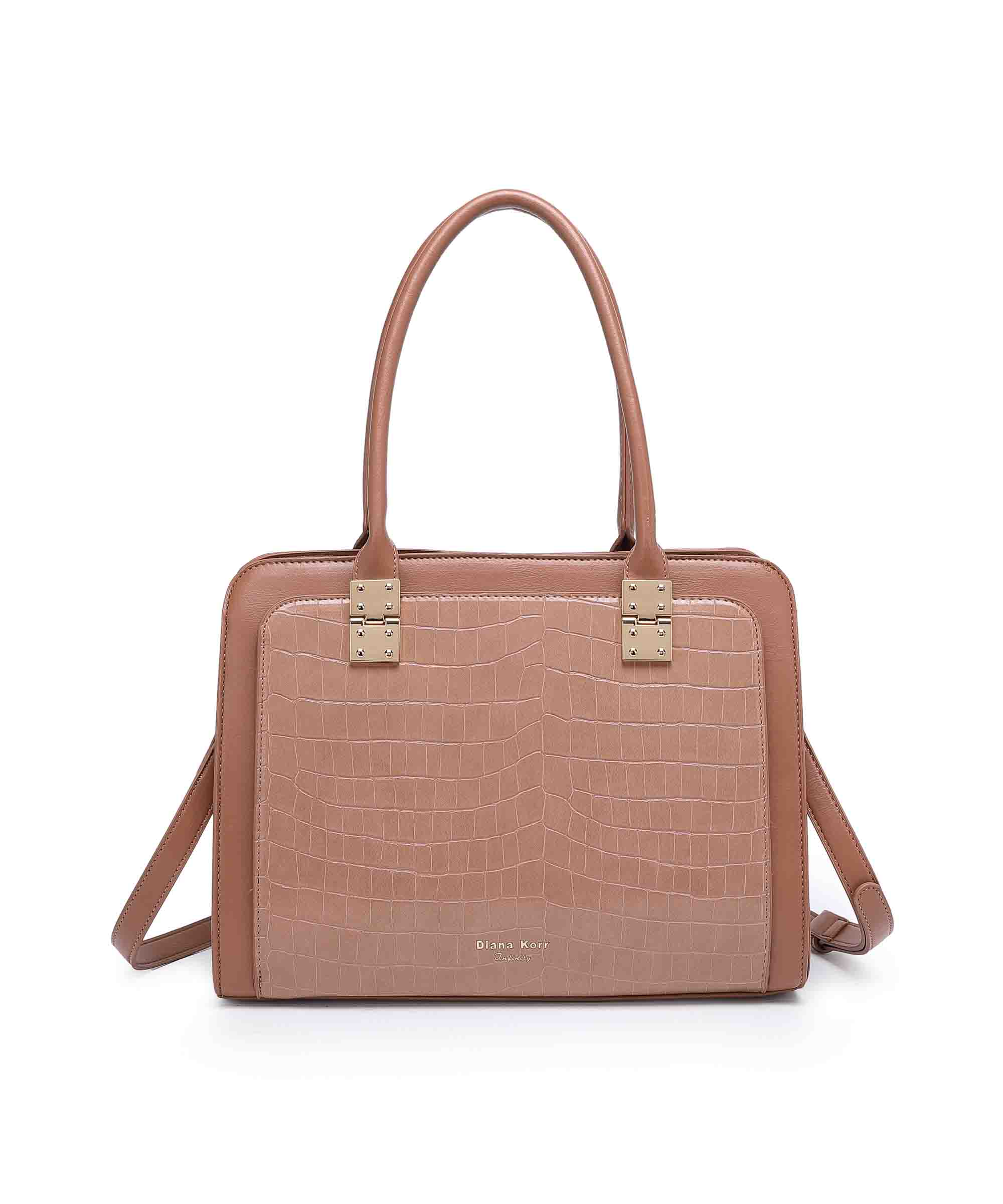 Diana Korr Croc-Embossed Structured Tote Bag