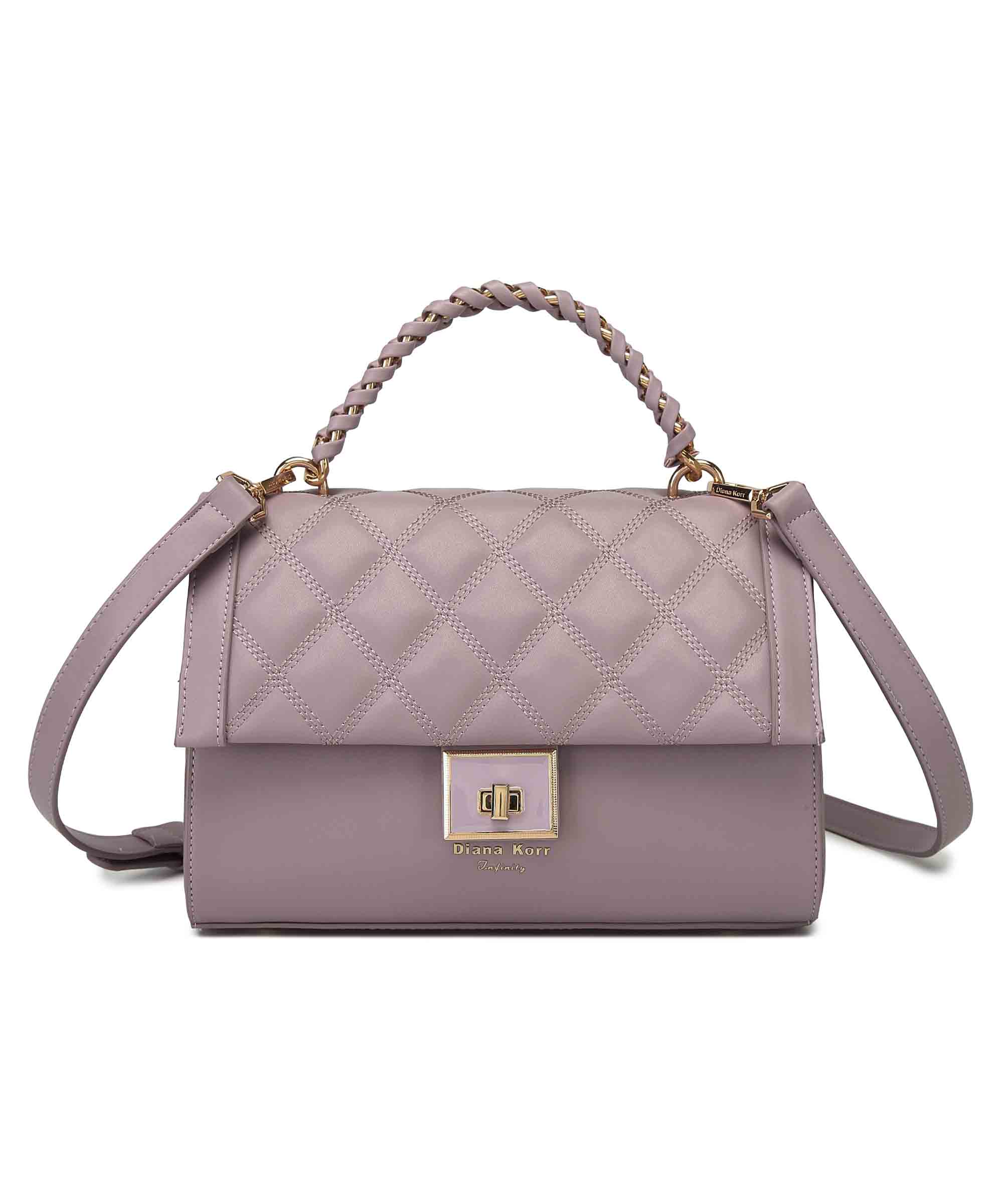 Stylish Top-Handle Bag with Quilted Detailing
