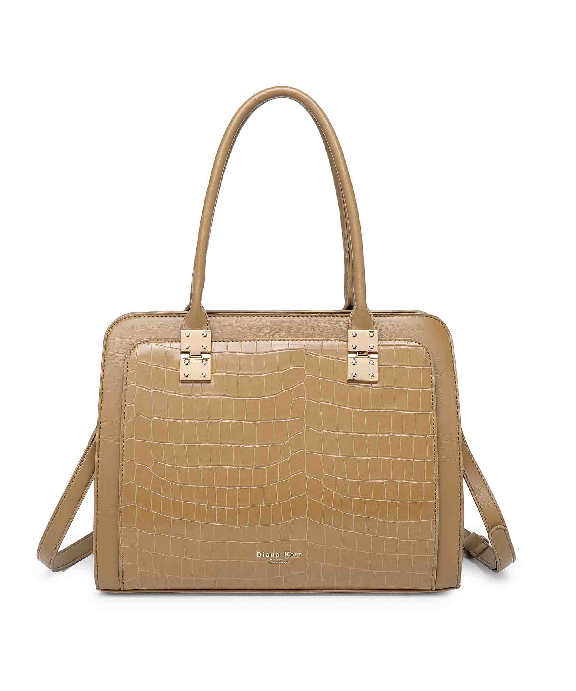 Diana Korr Croc-Embossed Structured Tote Bag