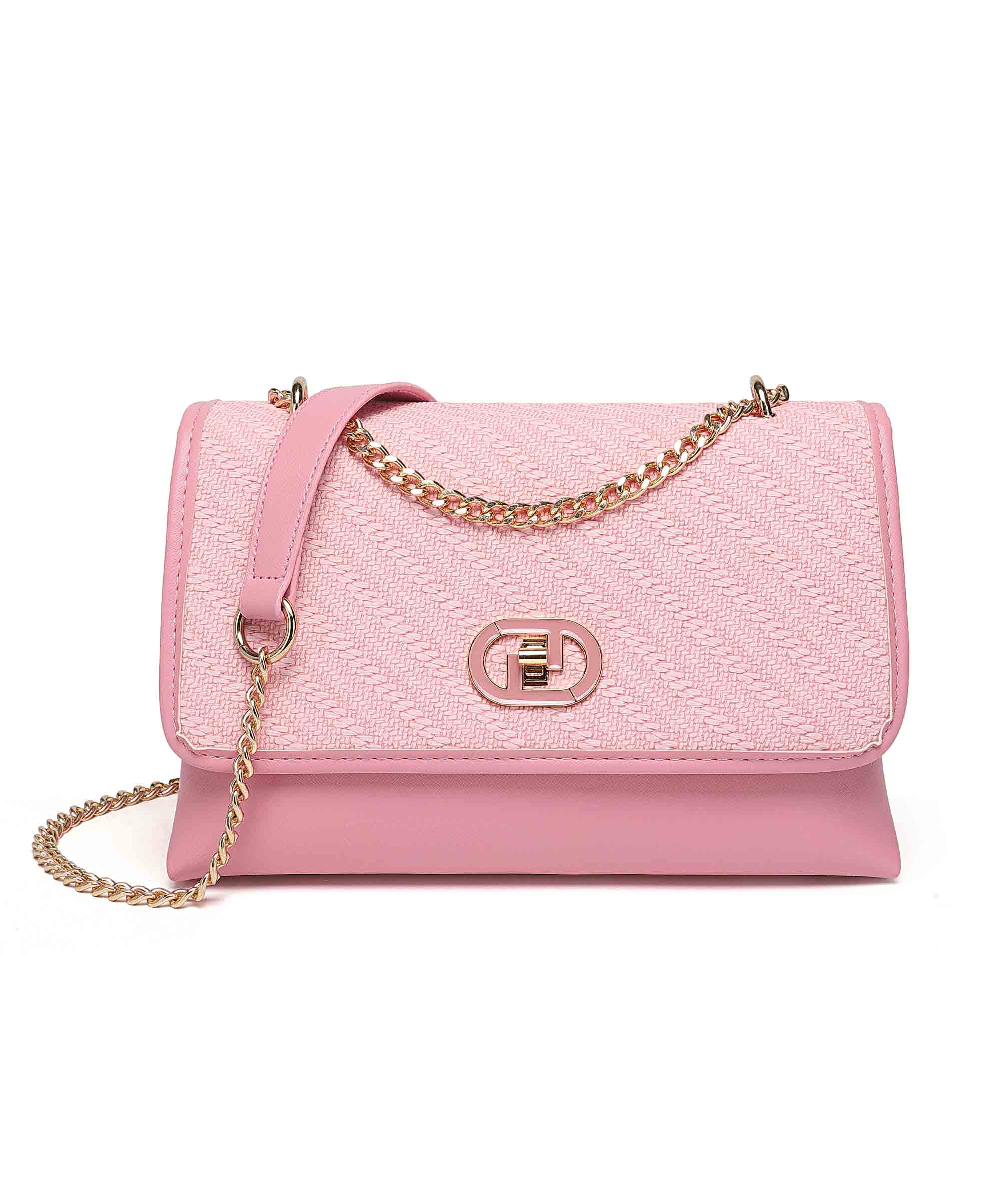 Diana Korr Woven Flap Shoulder Bag