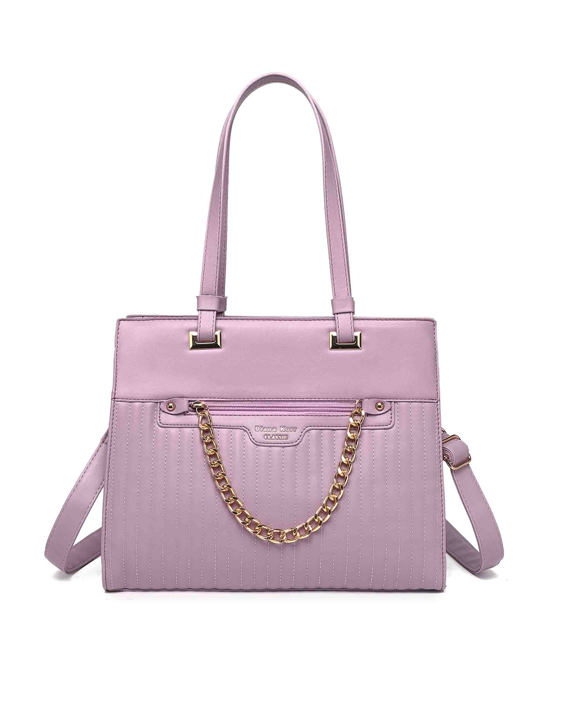 Diana Korr Quilted Chain Tote Bag