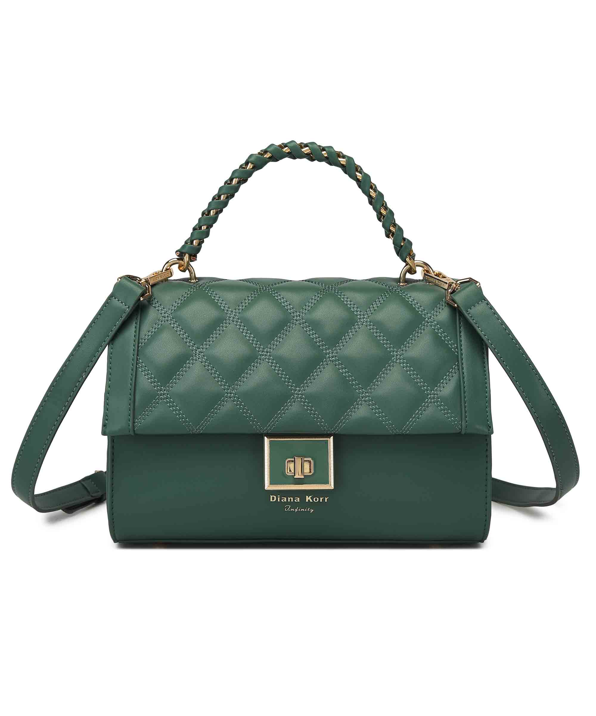 Stylish Top-Handle Bag with Quilted Detailing