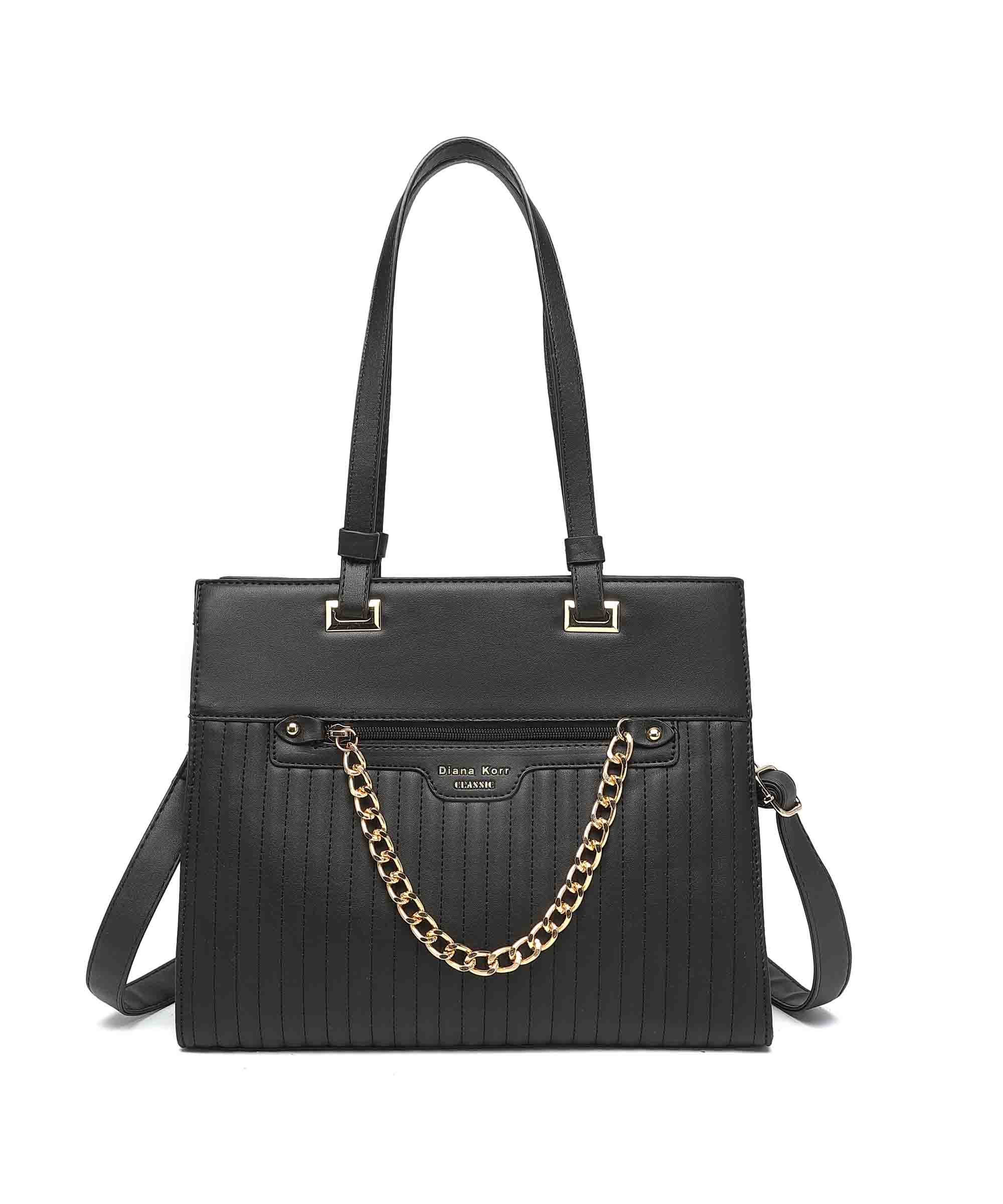 Diana Korr Quilted Chain Tote Bag