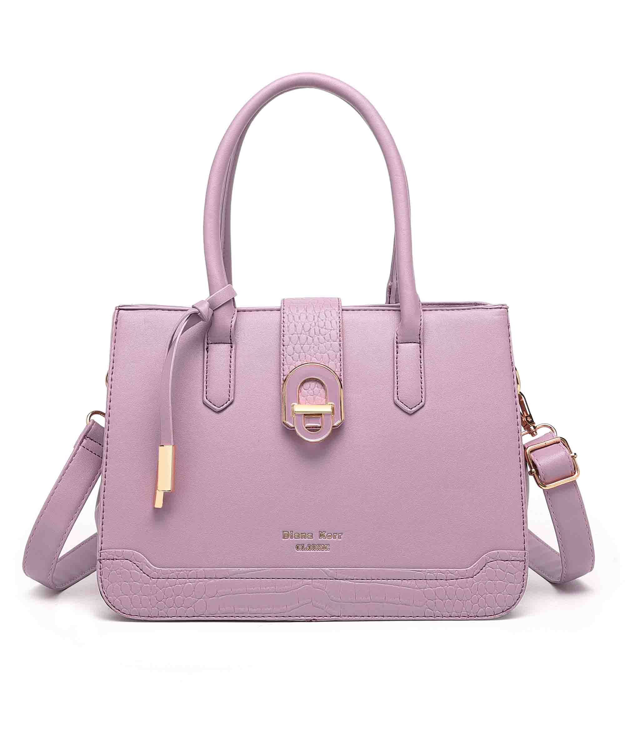 Diana Korr Croc-Embossed Satchel Bag