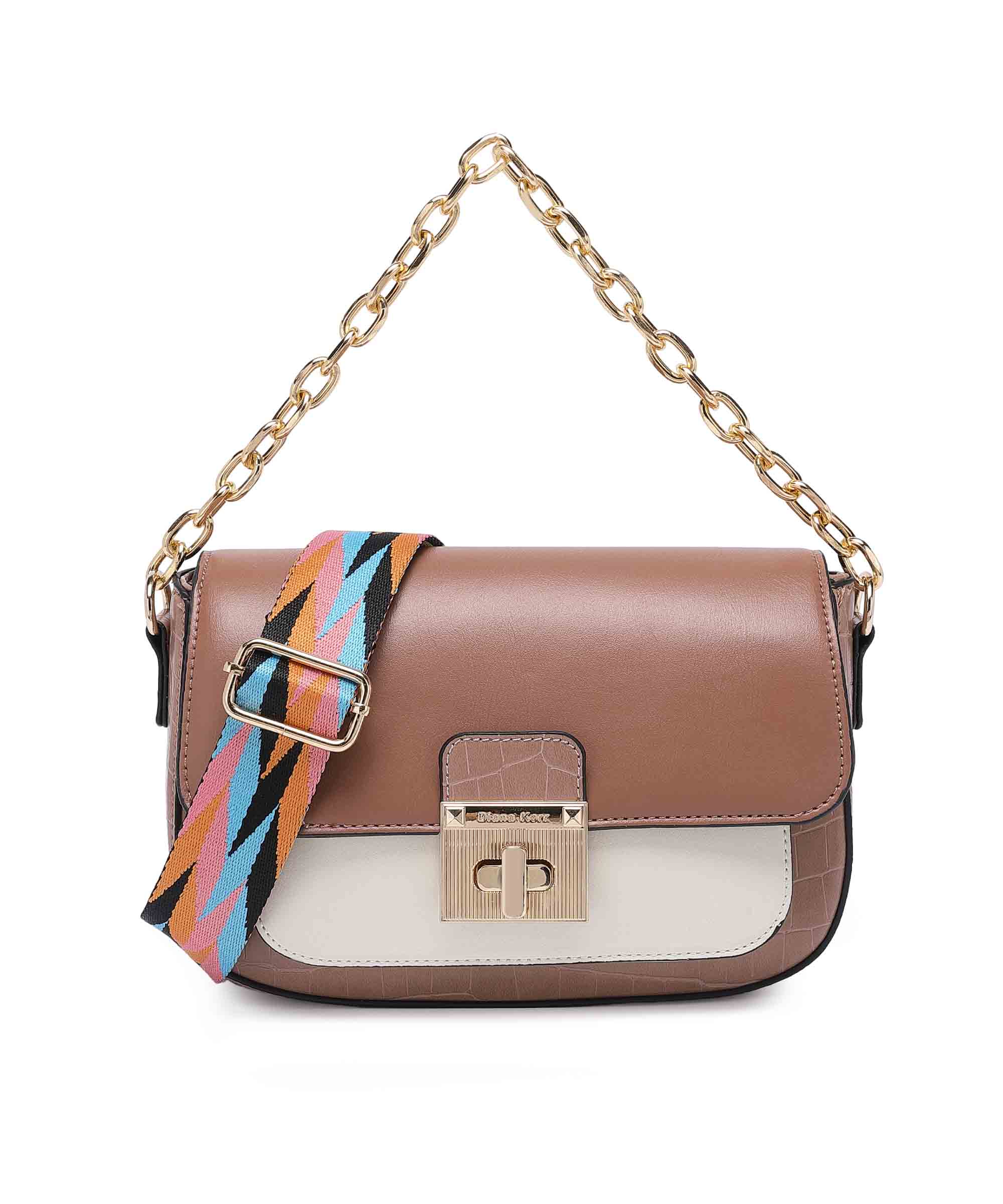 Diana Korr Chain Strap Convertible Shoulder and Sling Bag