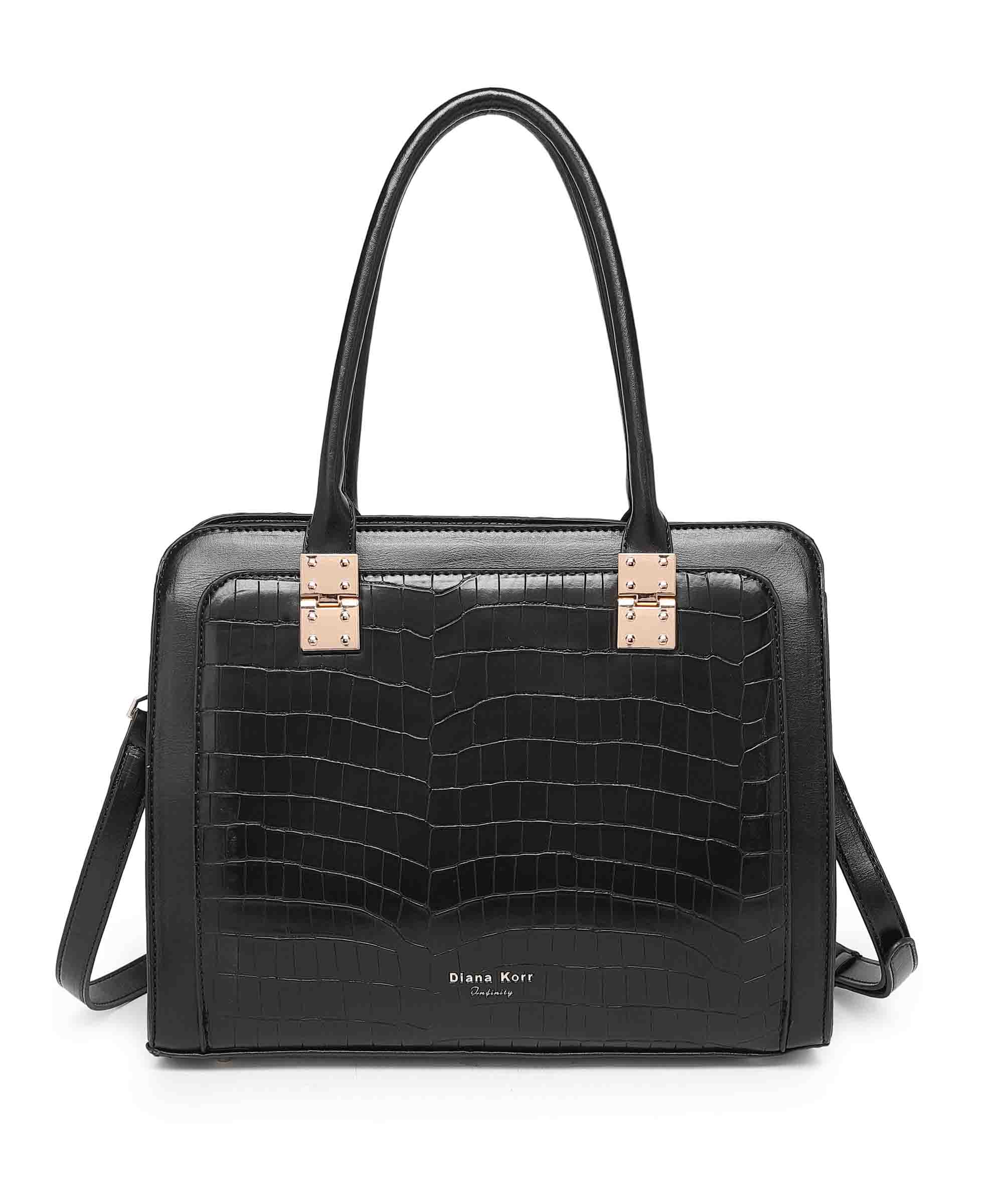 Diana Korr Croc-Embossed Structured Tote Bag