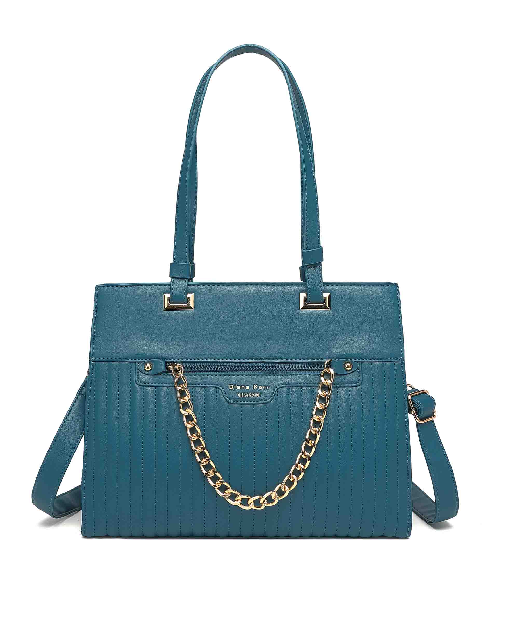 Diana Korr Quilted Chain Tote Bag