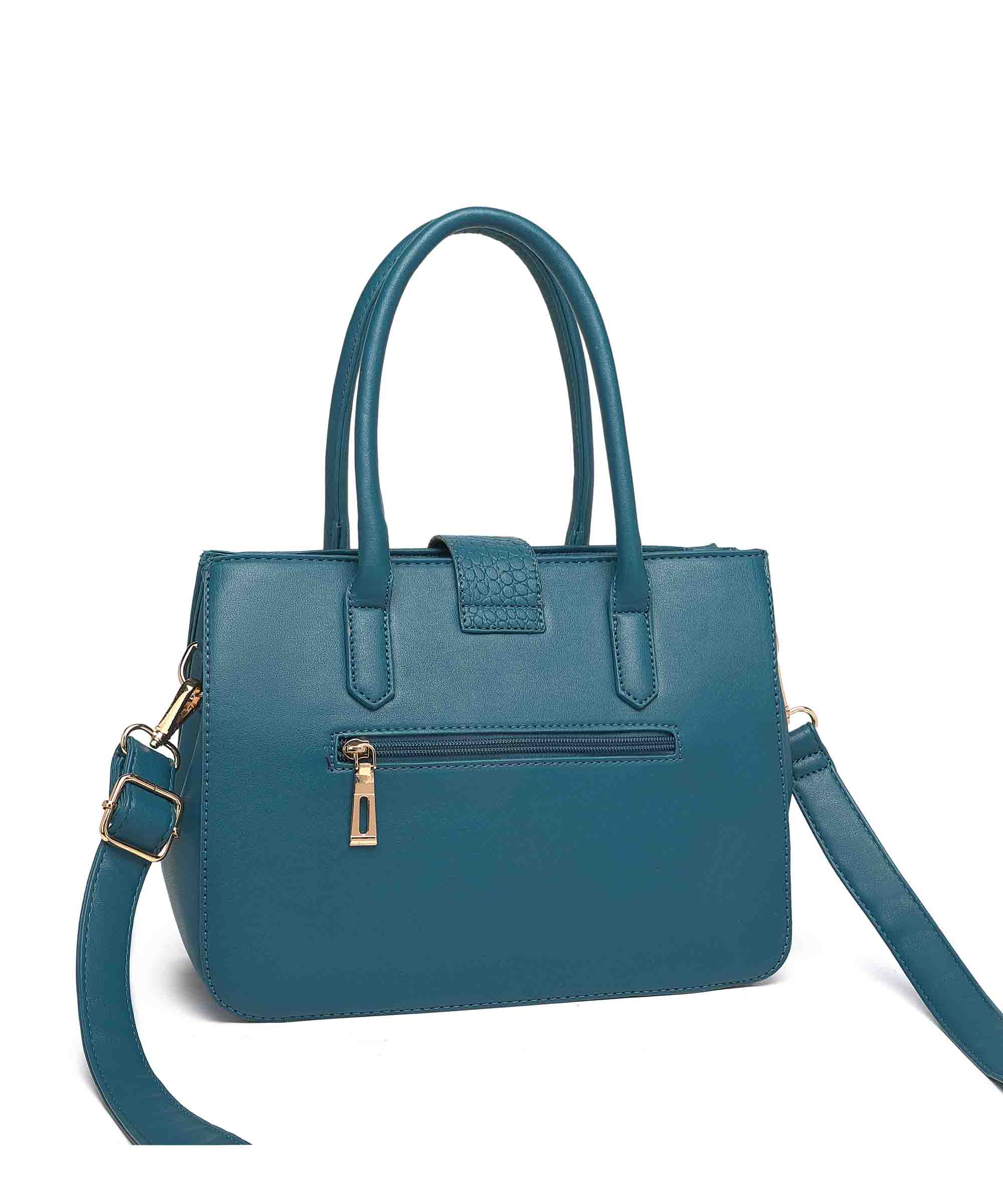 Diana Korr Croc-Embossed Satchel Bag