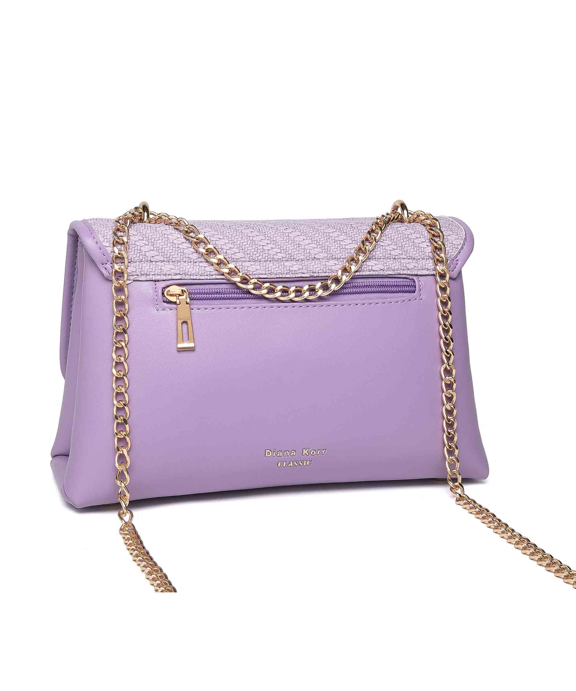 Diana Korr Woven Flap Shoulder Bag