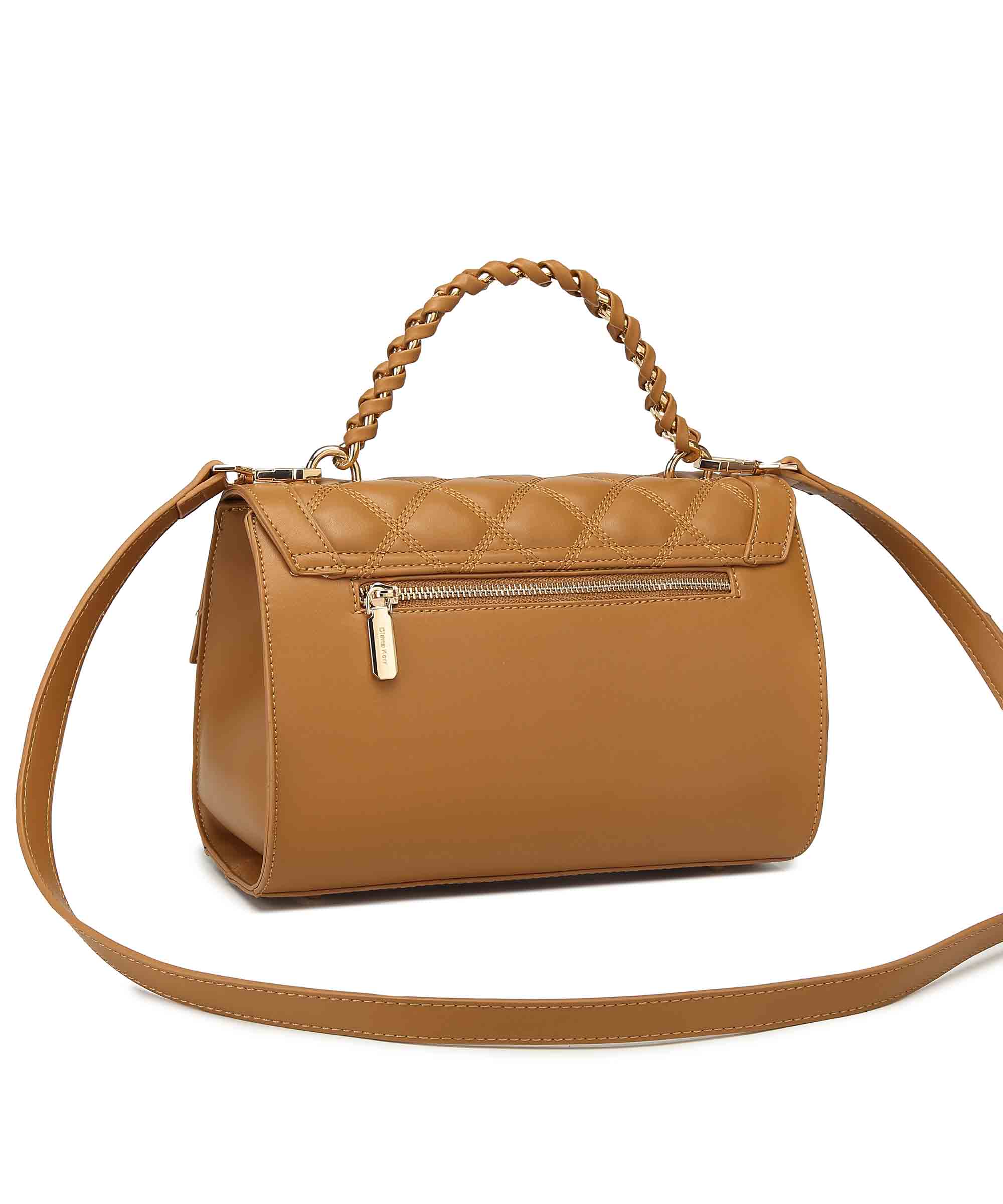 Stylish Top-Handle Bag with Quilted Detailing