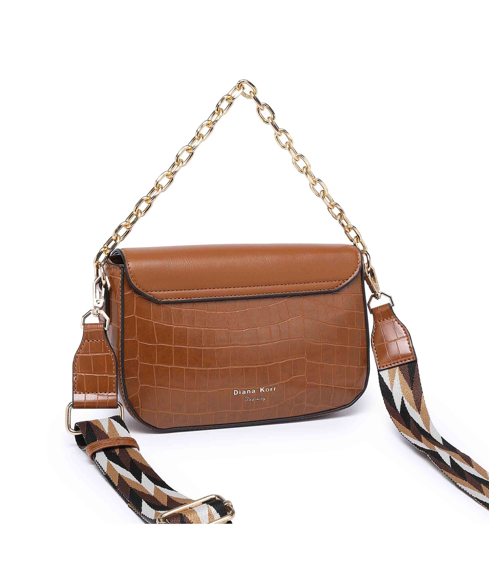 Diana Korr Chain Strap Convertible Shoulder and Sling Bag