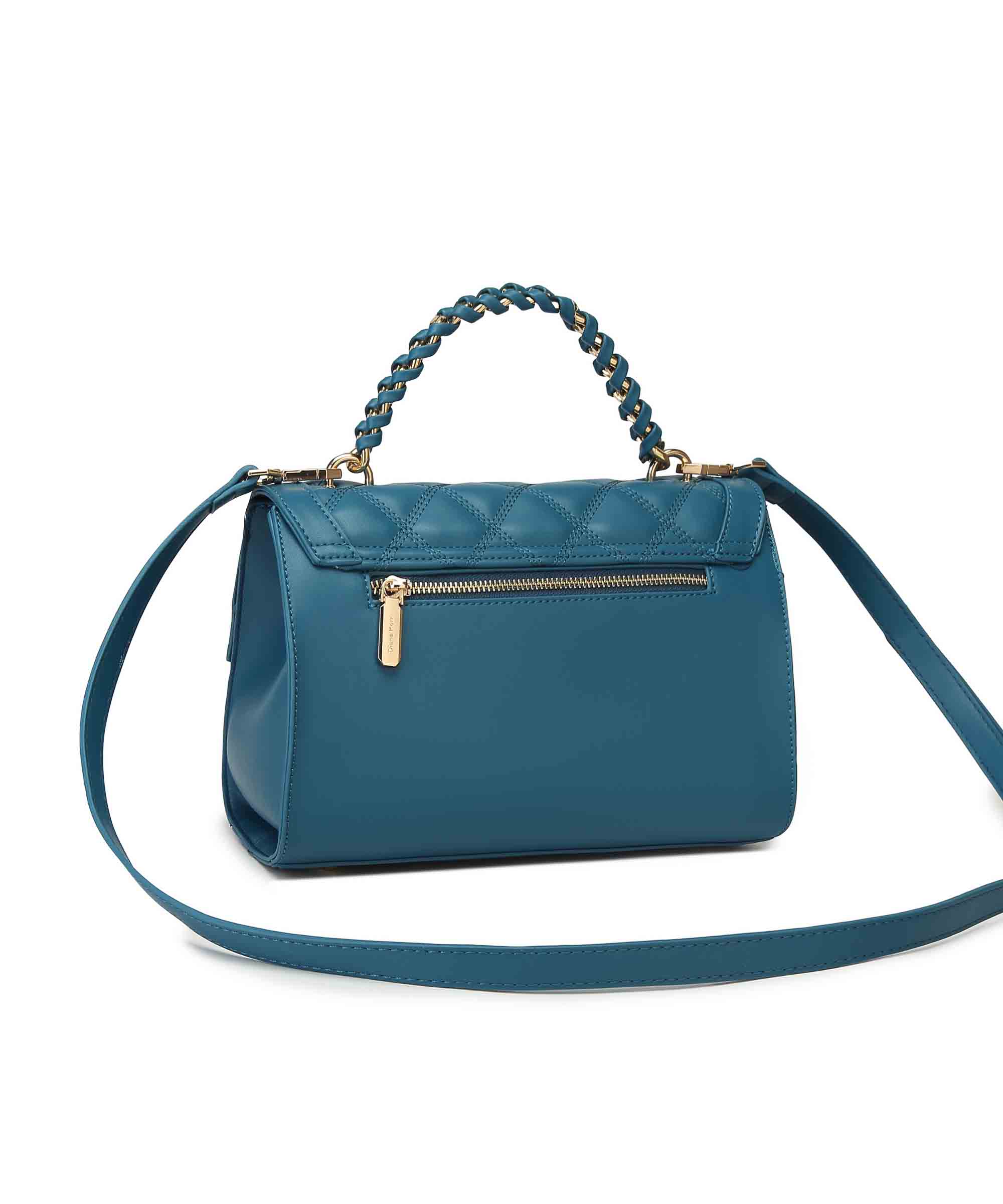 Stylish Top-Handle Bag with Quilted Detailing