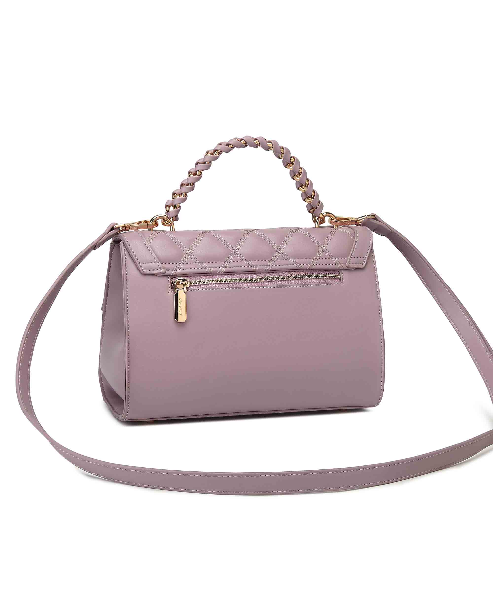 Stylish Top-Handle Bag with Quilted Detailing