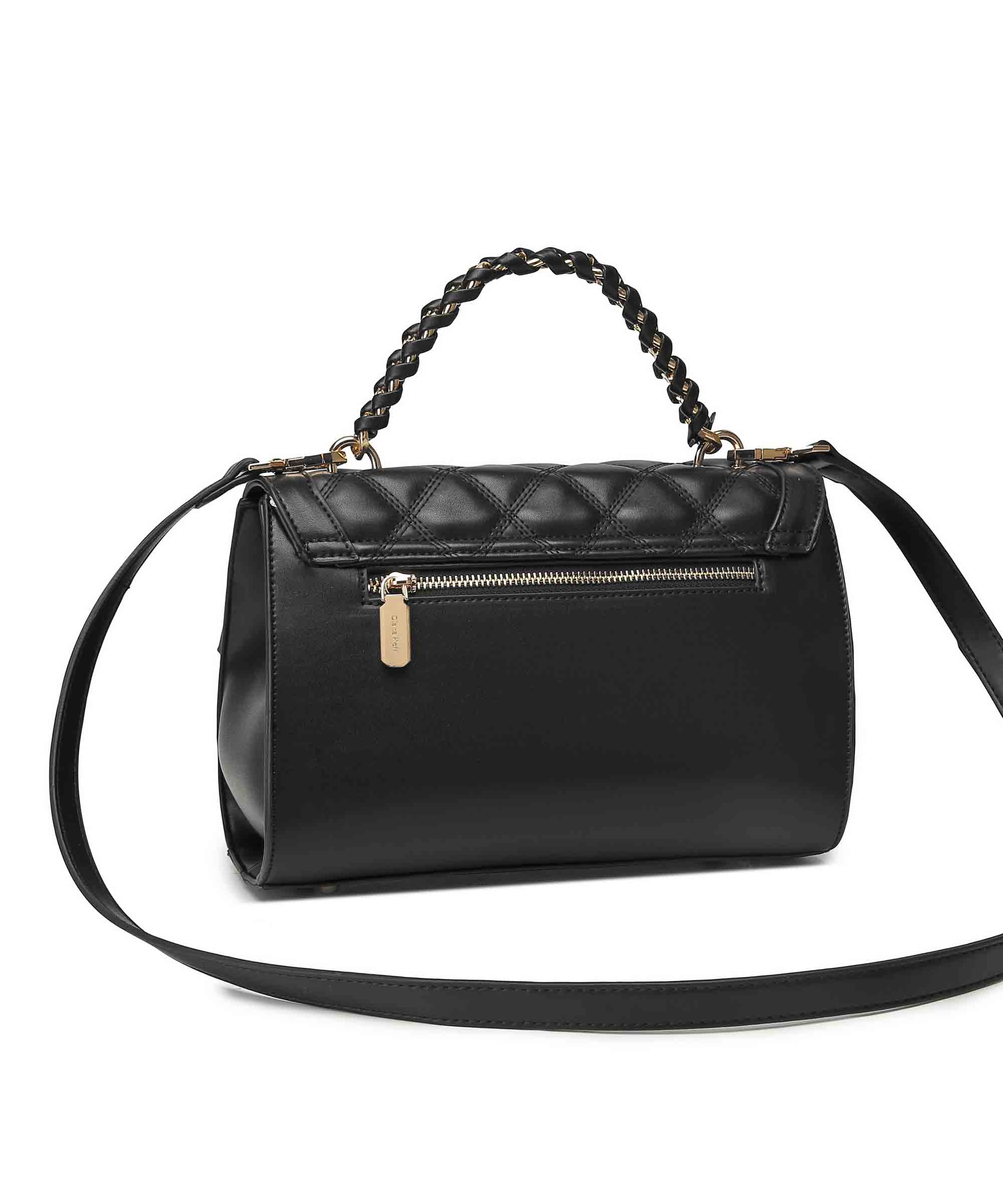 Stylish Top-Handle Bag with Quilted Detailing
