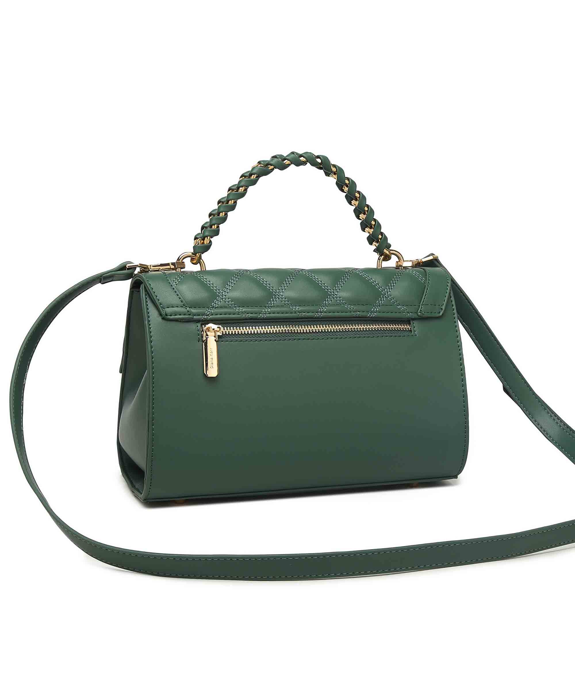 Stylish Top-Handle Bag with Quilted Detailing